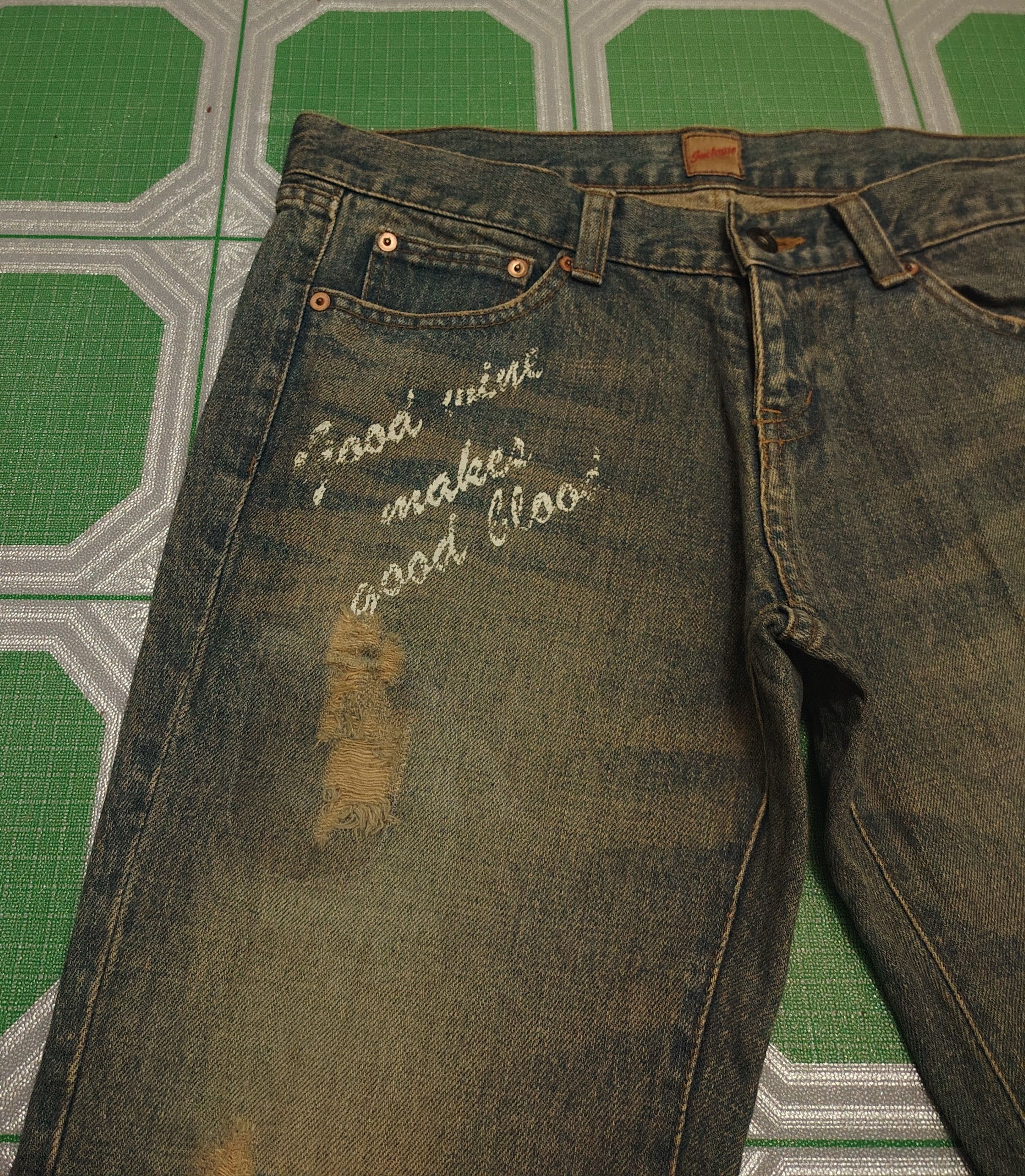 JACKROSE Rare!!! Jackrose distressed jeans bootcut Flared Jeans Size US 33 - 8 Thumbnail