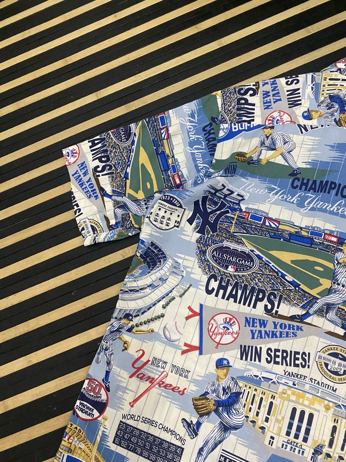 MLB × New York Yankees Rare Vtg New York Yankees Aloha Full Print Cotton Shirt Size US S / EU 44-46 / 1 - 8 Thumbnail