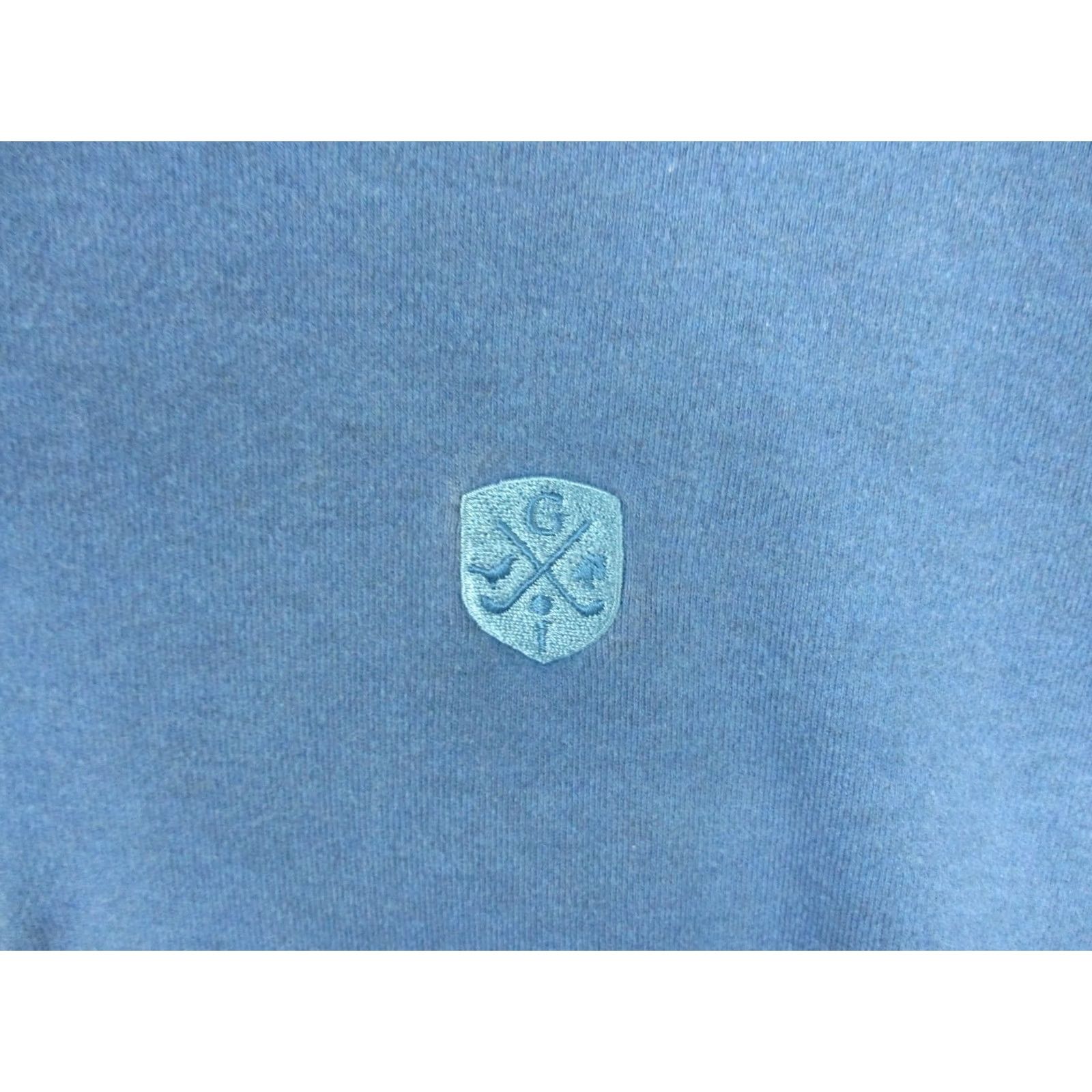 Peter Millar Peter Millar Pullover Mens Large Blue 1/4 Zip Golf Logo Sweatshirt Mock Neck Size US L / EU 52-54 / 3 - 2 Thumbnail