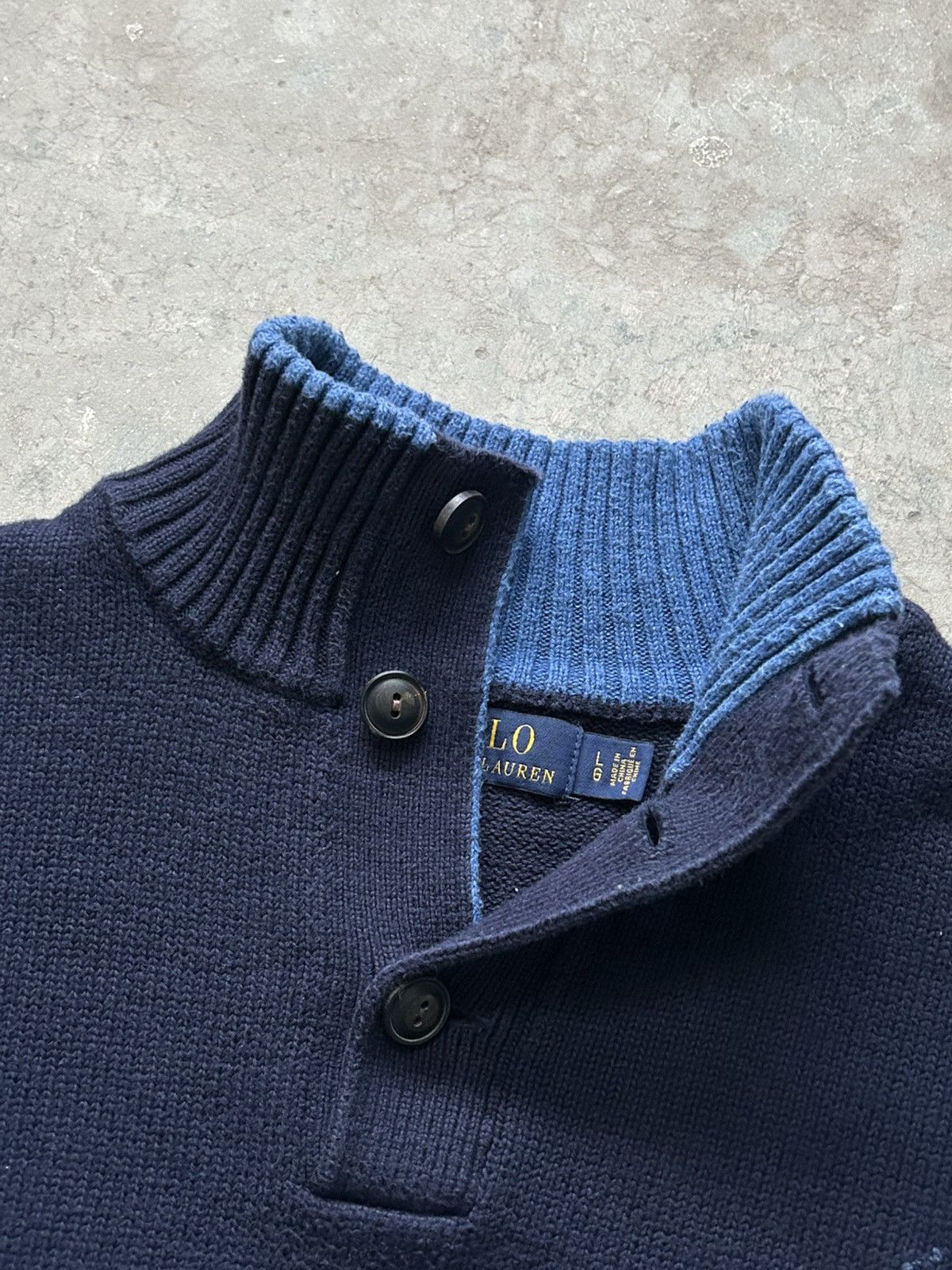 Polo Ralph Lauren Polo RALPH LAUREN sweater cashmere jumper 3/4 navy blue Size US L / EU 52-54 / 3 - 6 Thumbnail