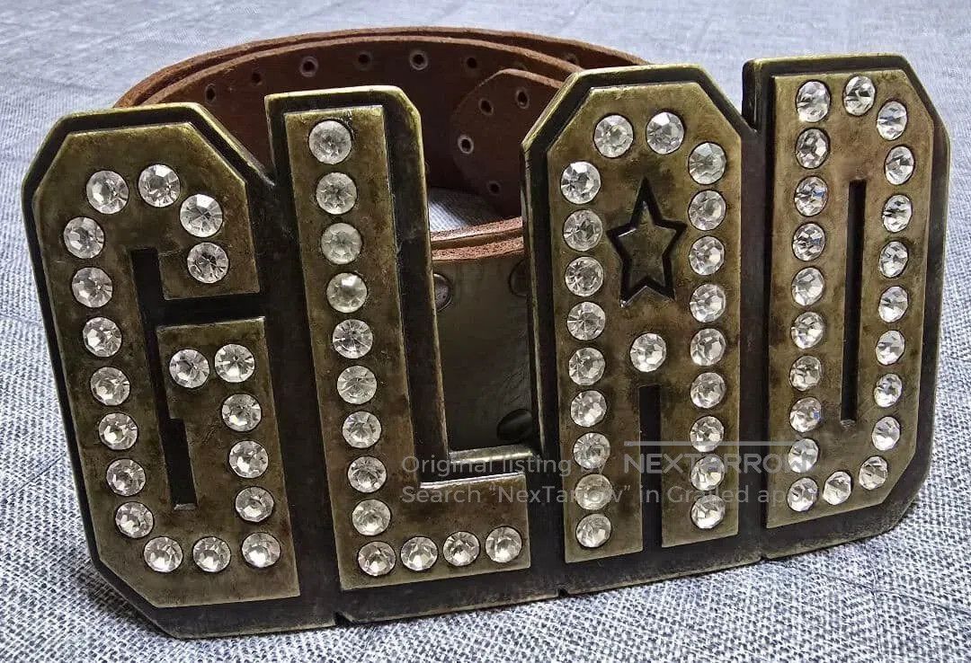 Japanese Brand GLAD NEWS Rhinestone Belt for Women. Size ONE SIZE - 7 Thumbnail