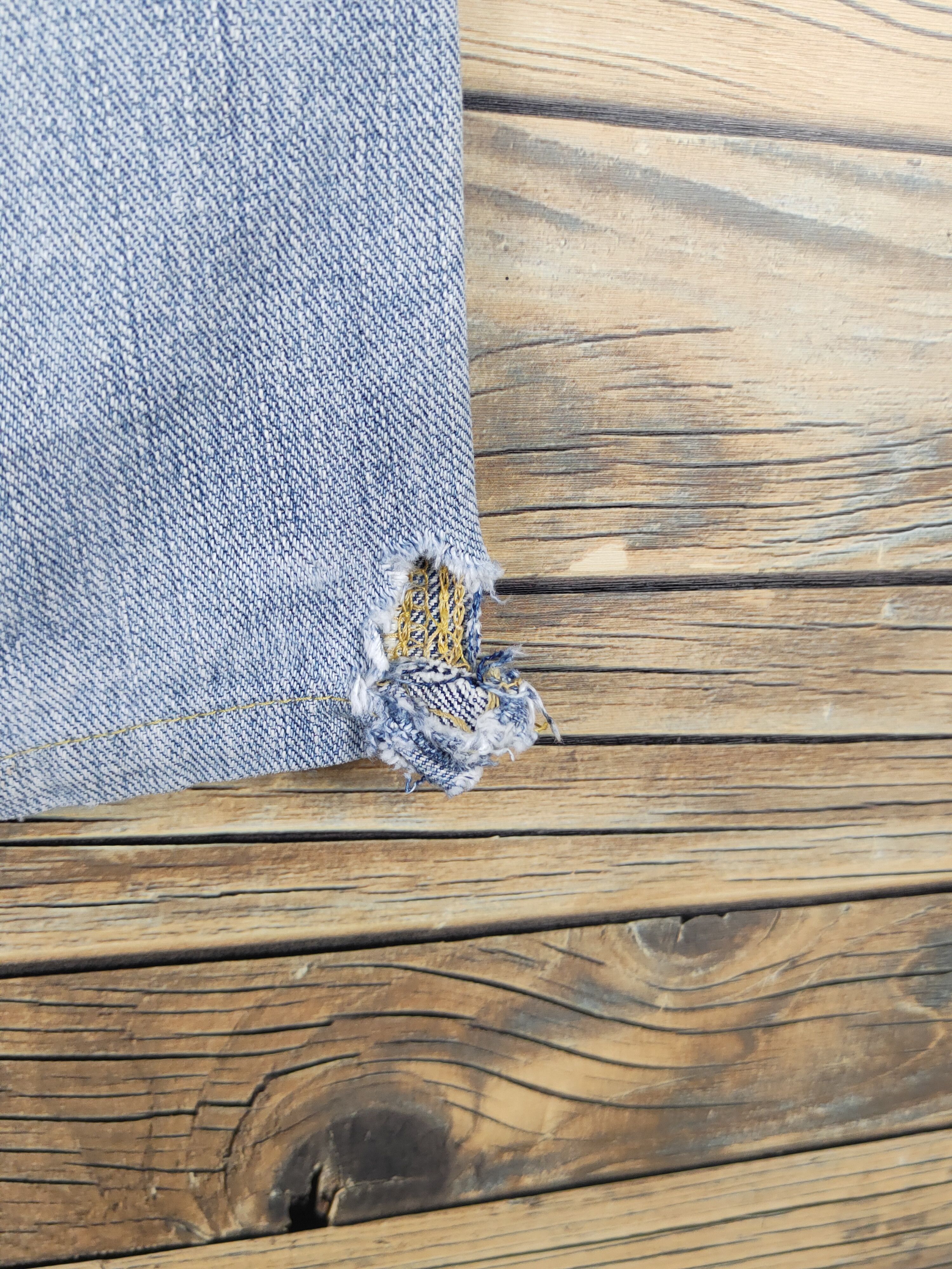 Lee Lee vintage Blue Distressed Ripped denim Jeans #W1706 Size US 32 / EU 48 - 13 Thumbnail