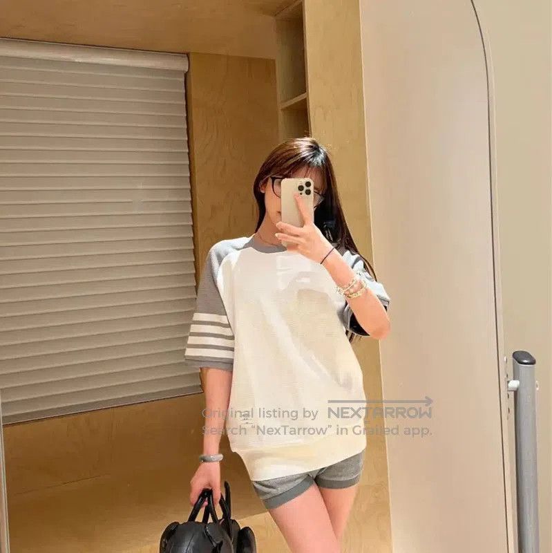 Thom Browne Thom Browne Men's Cotton T-Shirt in White . Size US S / EU 44-46 / 1 - 7 Thumbnail