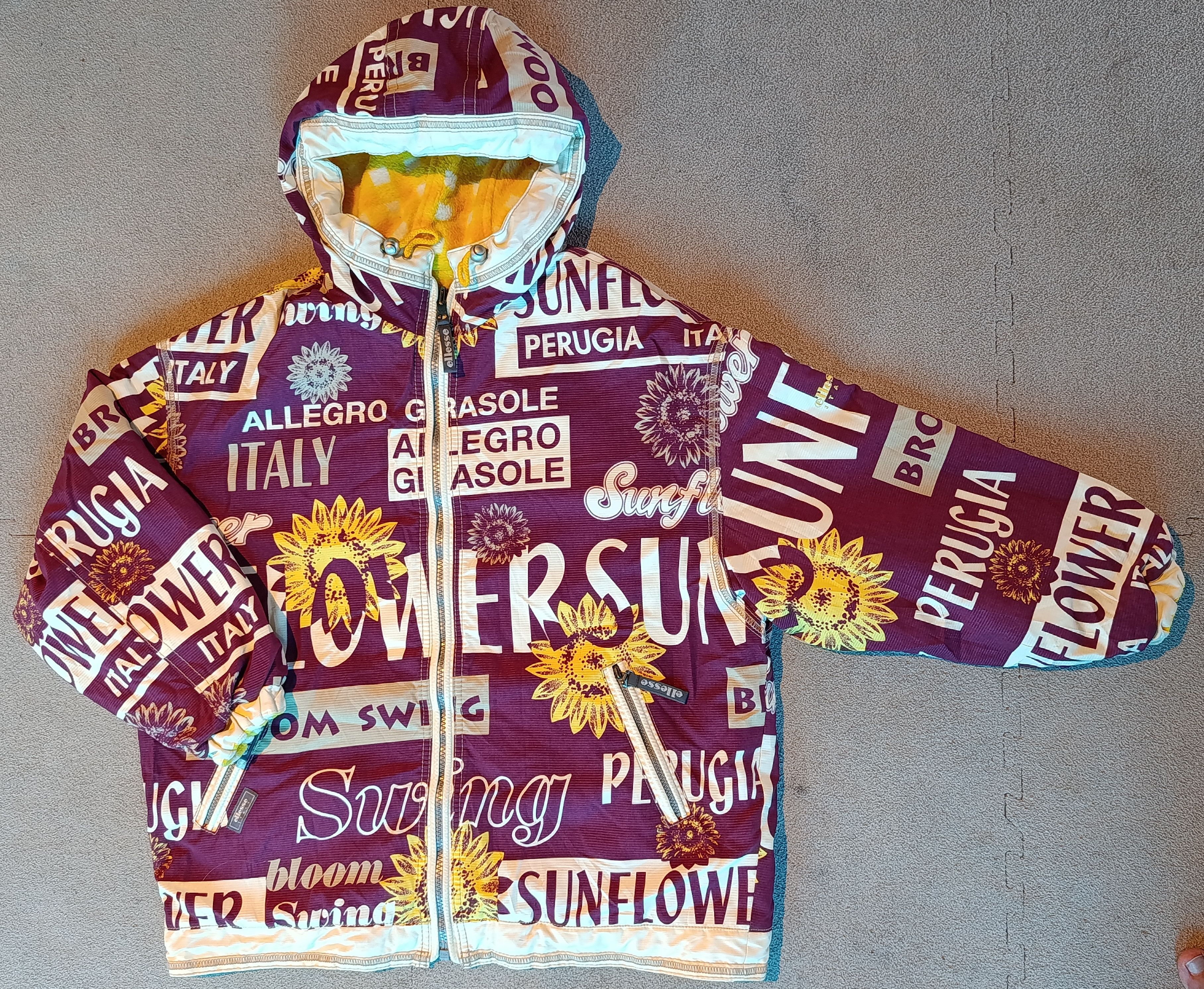 Ellesse Authentic Vintage Ellesse "Sunflower" Reversible Jacket Size US L / EU 52-54 / 3 - 1 Thumbnail