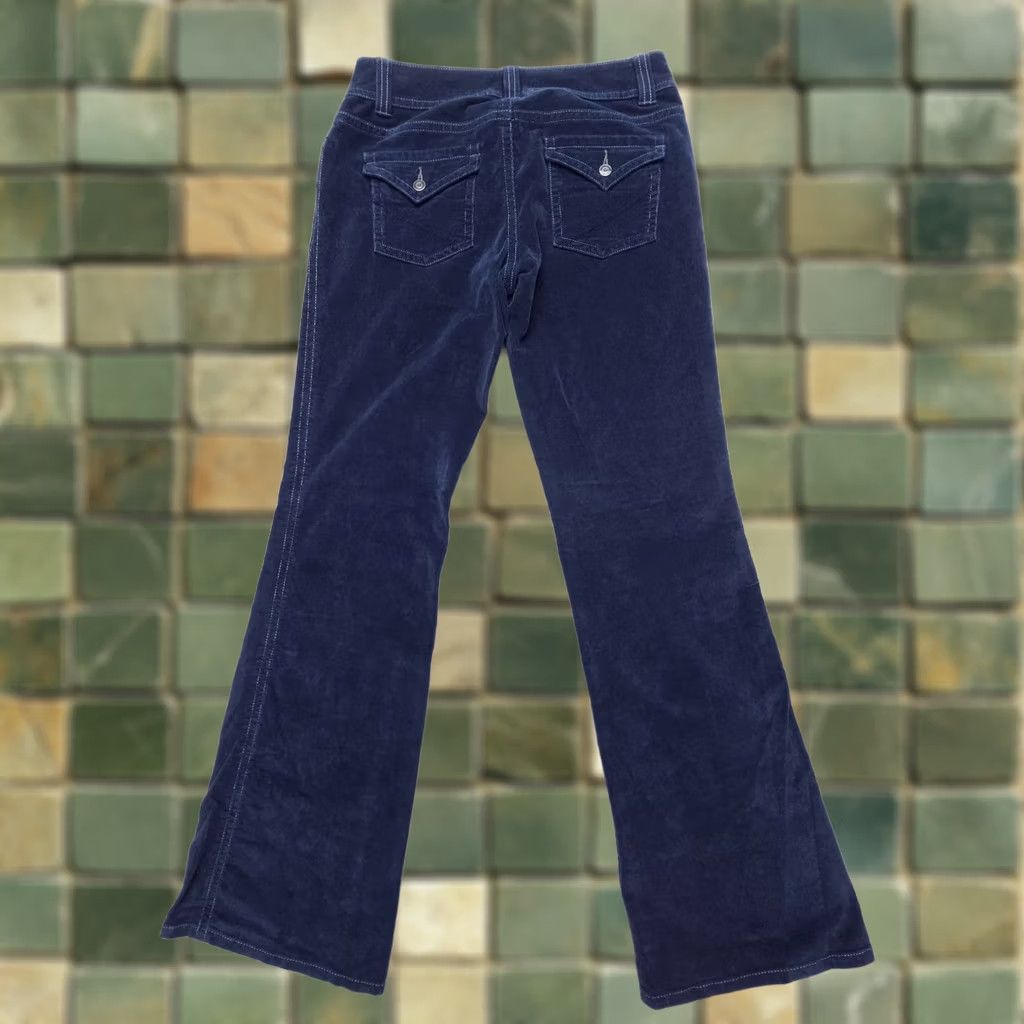Bell Sonoma Jeans Blue Size 8 Low Rise Flare Corduroy Festival Bell Flap Pockets Boho Womens Size 30" / US 8 / IT 44 - 1 Thumbnail