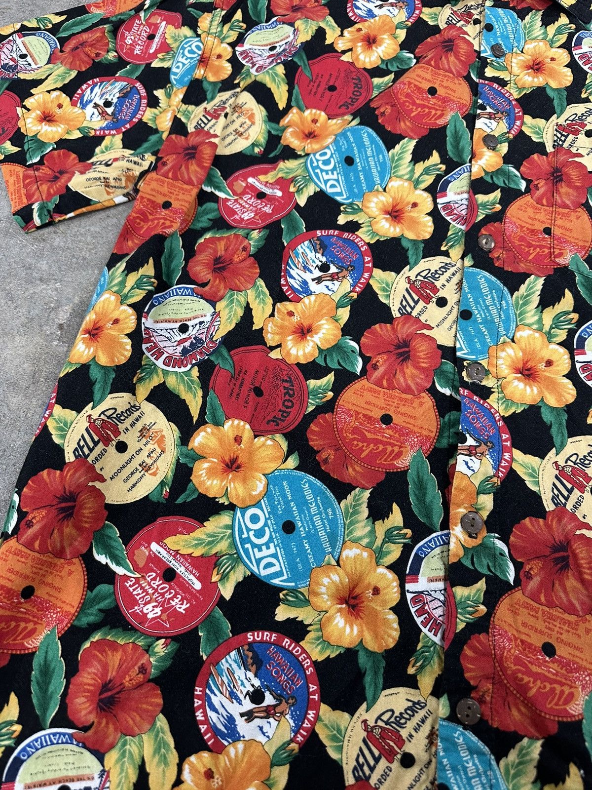 Vintage Vintage 90s High Seas All Over Print Hawaiian Button Up Size US L / EU 52-54 / 3 - 4 Thumbnail