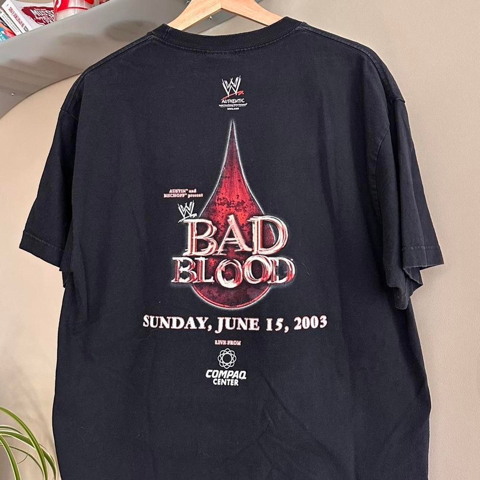 Vintage × WCW/nWo × WWF Vintage WWE Bad Blood Kevin Nash Vs Triple H Shirt Size US L / EU 52-54 / 3 - 7 Thumbnail