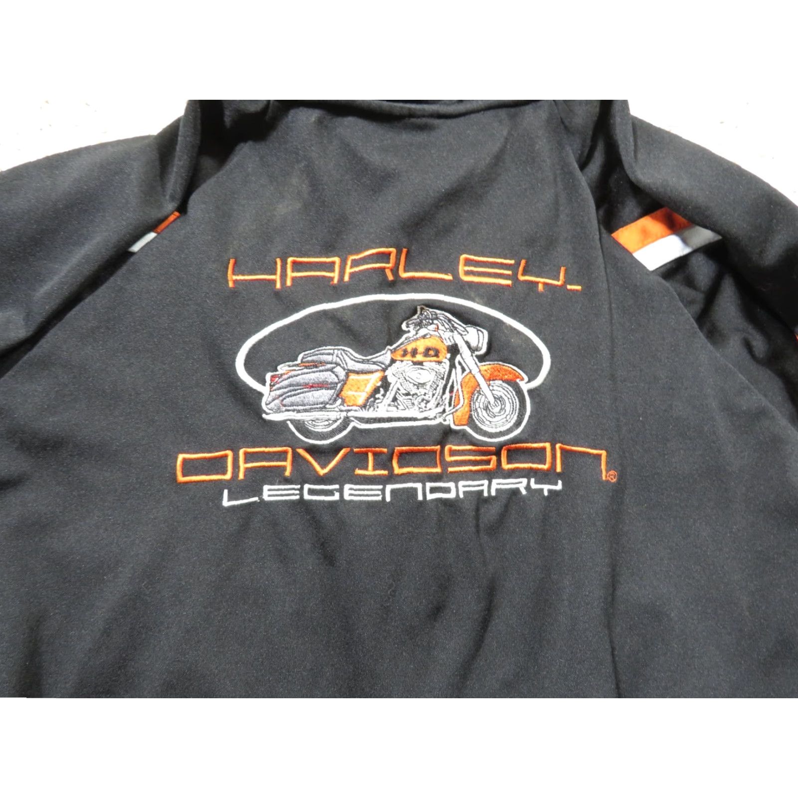 Harley Davidson Harley-Davidson Motorcycle Black Orange Women's Full Zip Soft Shell Jacket Size M / US 6-8 / IT 42-44 - 7 Thumbnail