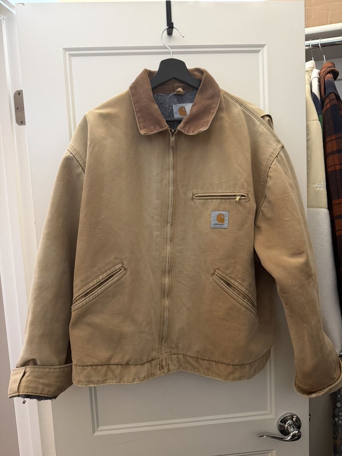 Carhartt Carhartt J97 Tan Detroit Jacket Size US XL / EU 56 / 4 - 2 Thumbnail