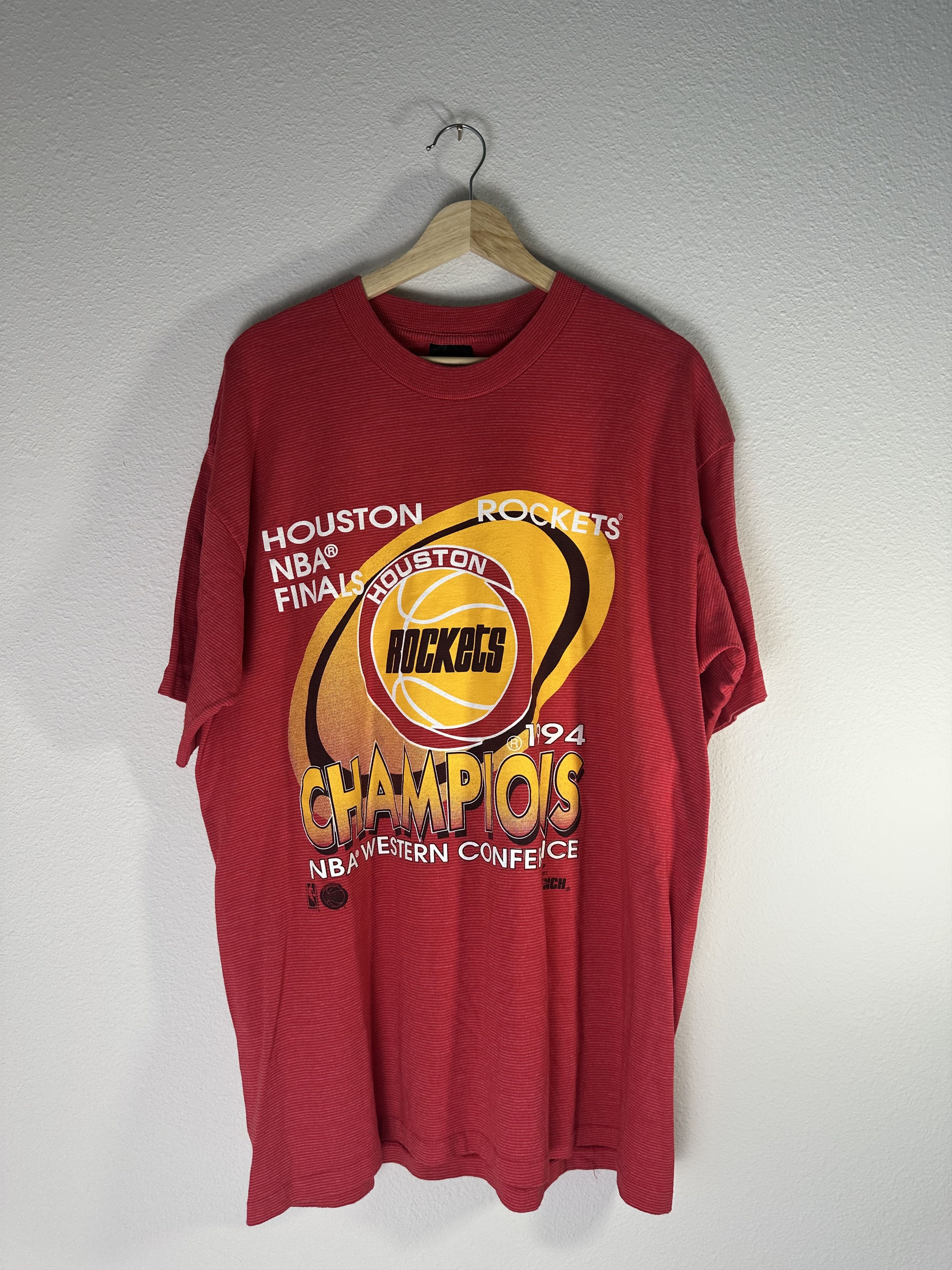 Vintage Vintage 1994 Houston Rockets Western Conference Champs Tee Size US XL / EU 56 / 4 - 1 Thumbnail
