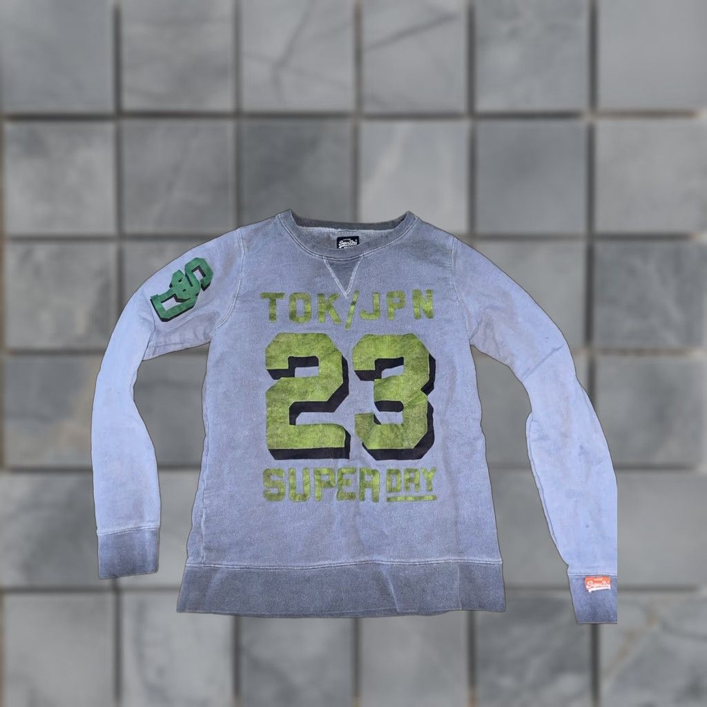 Superdry VINTAGE Super Dry Crewneck Sweatshirt Men M Blue Green, Regular Size, Pullover, Japanese Design Size US M / EU 48-50 / 2 - 1 Thumbnail