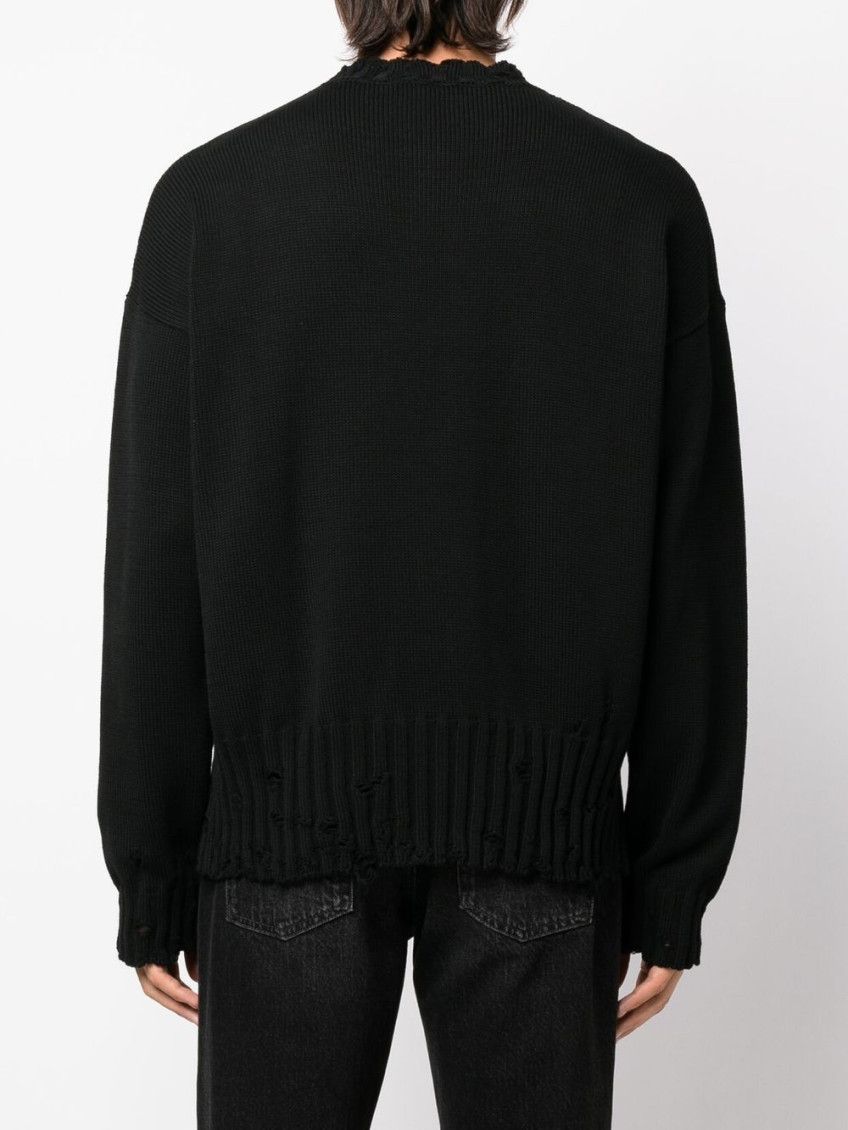 Marni MARNI BLACK DECONSTRUCTED SWEATER Size US L / EU 52-54 / 3 - 3 Thumbnail