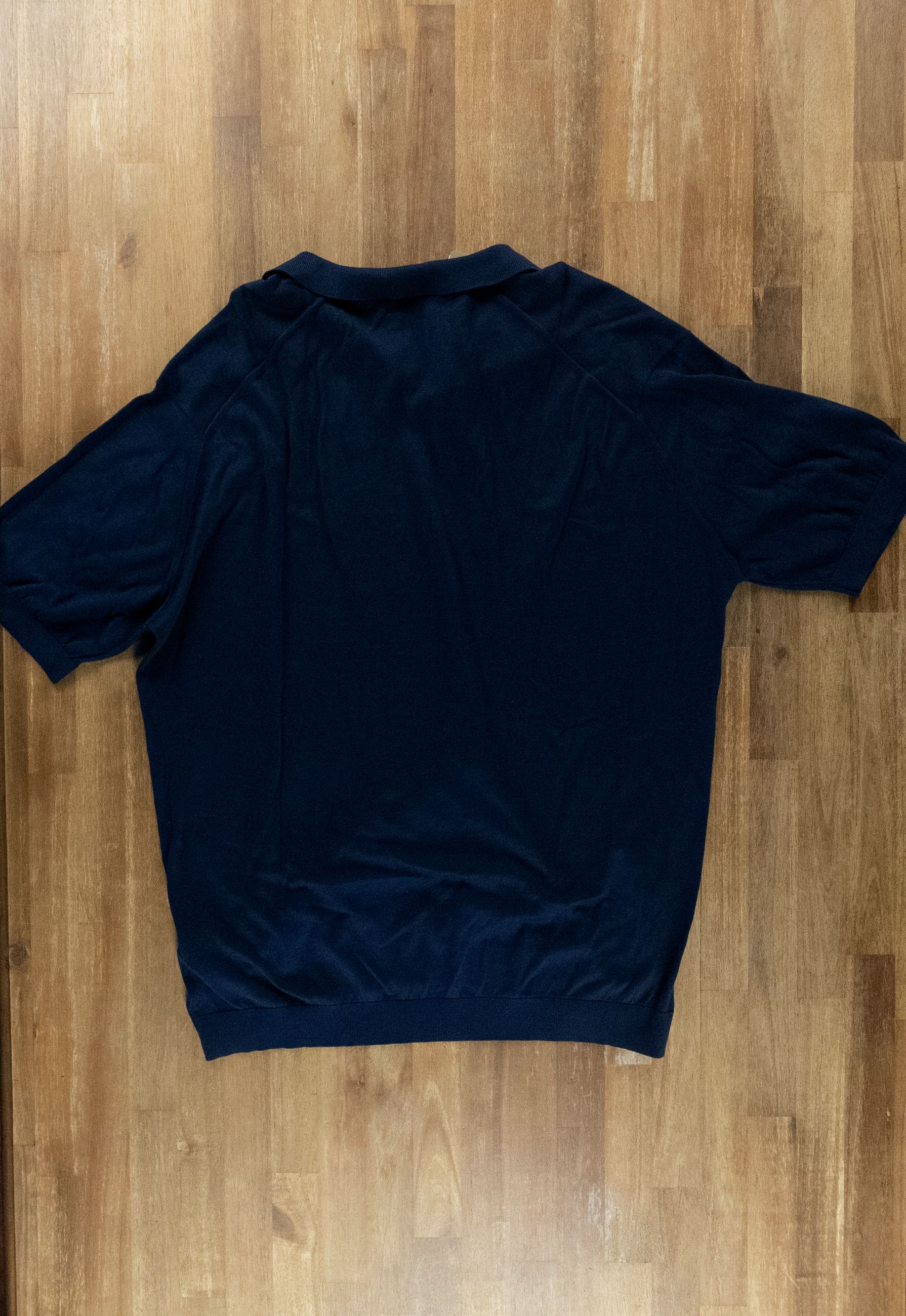 John Smedley JOHN SMEDLEY Noah navy blue knit cotton polo shirt XXL q Size US XXL / EU 58 / 5 - 8 Thumbnail