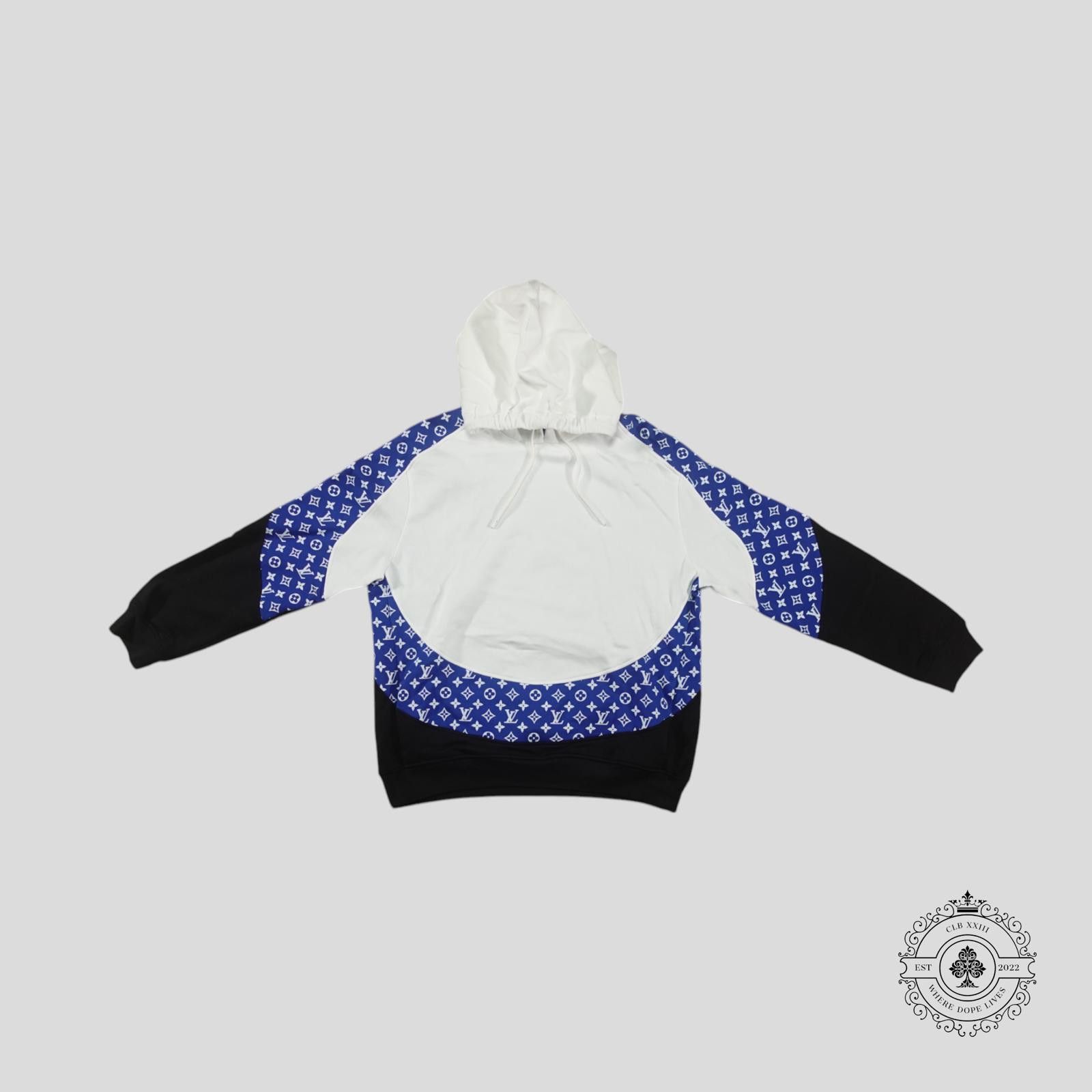 Louis Vuitton Louis Vuitton Monogram Circle Cut Hoodie in White/Blue/Black Size US XL / EU 56 / 4 - 1 Thumbnail