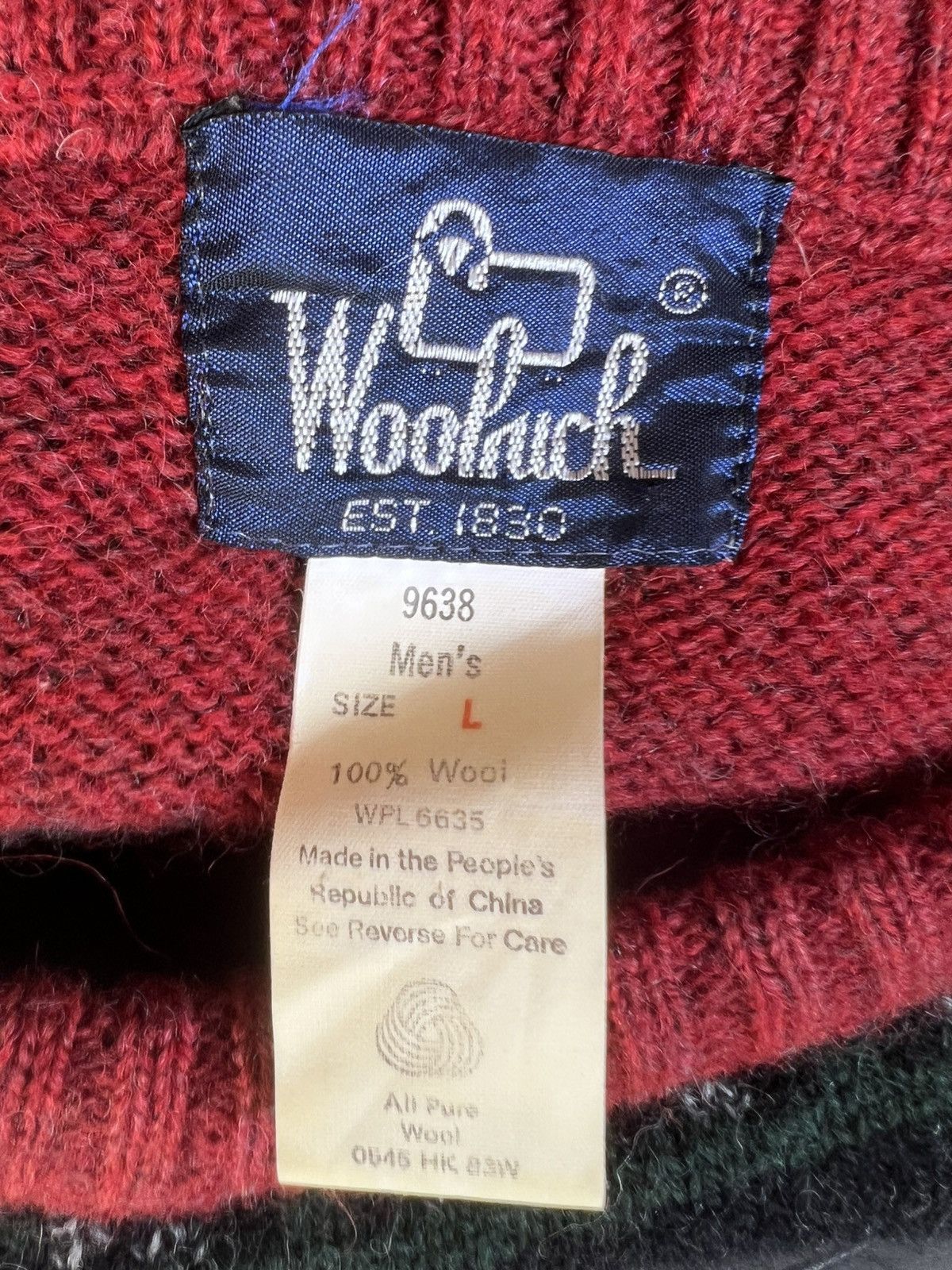 Woolrich Woolen Mills Vintage 90s Woolrich 100% Wool Knitwear Sweater Size US L / EU 52-54 / 3 - 15 Thumbnail