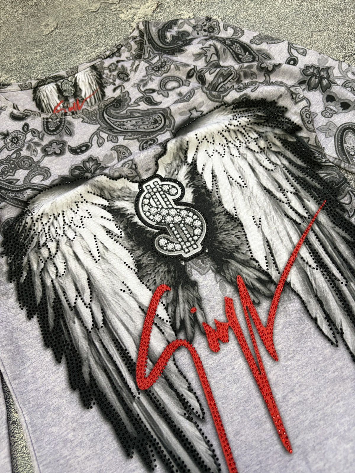 Giuseppe Zanotti Giuseppe Zanotti Paisley Wing LS Top Rhinestone $ Sign Size M / US 6-8 / IT 42-44 - 5 Thumbnail