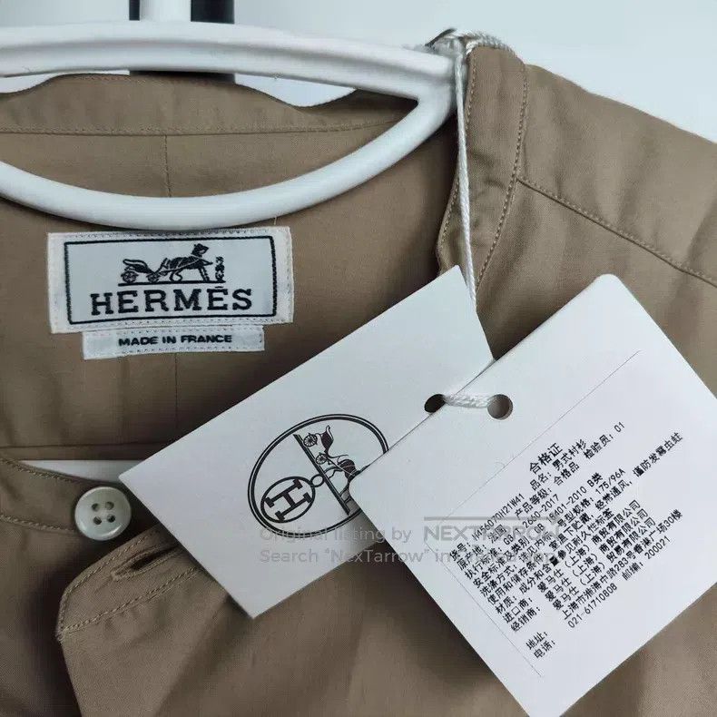 Hermes Hermes size 41 Cotton Men's Shirt, Grey Size US XXS / EU 40 - 2 Thumbnail