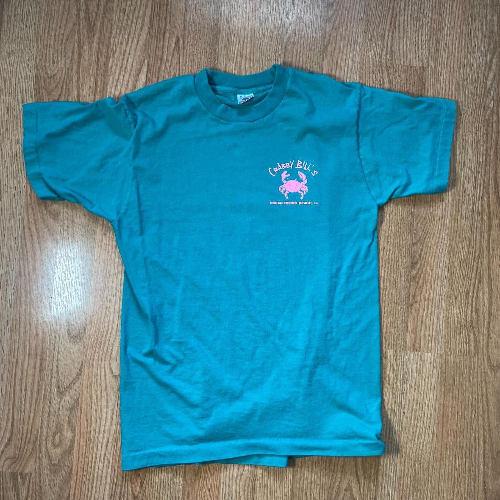 Fruit Of The Loom 90s teal crabby bills tee Size US M / EU 48-50 / 2 - 4 Thumbnail