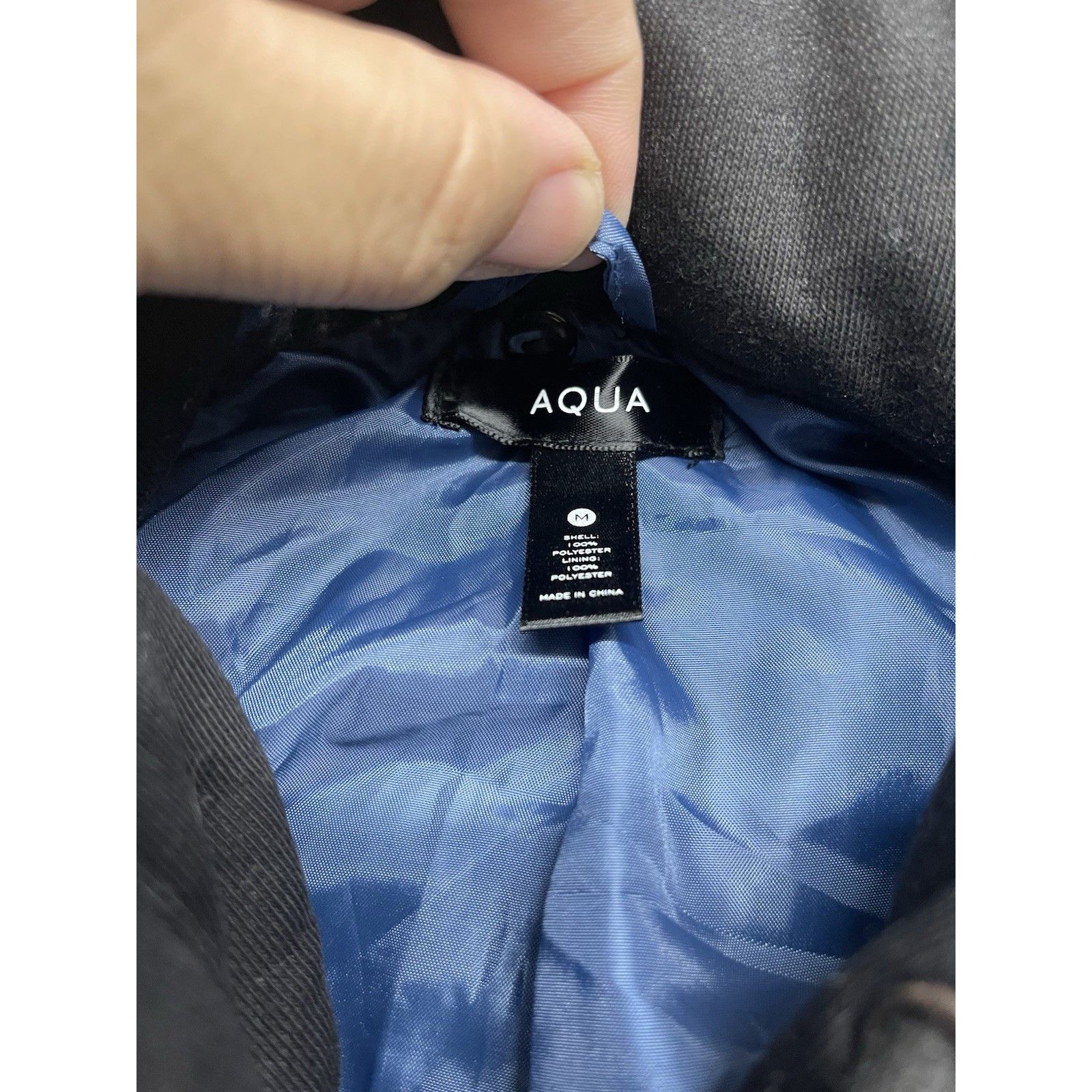 AQUA AQUA Bloomingdale's Men's M Plaid Flannel Wool Blend Hooded Size US M / EU 48-50 / 2 - 4 Thumbnail