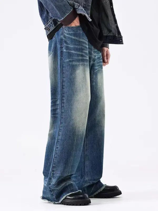 Vintage VIBE High Street Micro Flare Vintage Frayed Edge Jeans Size US 34 / EU 50 - 8 Thumbnail