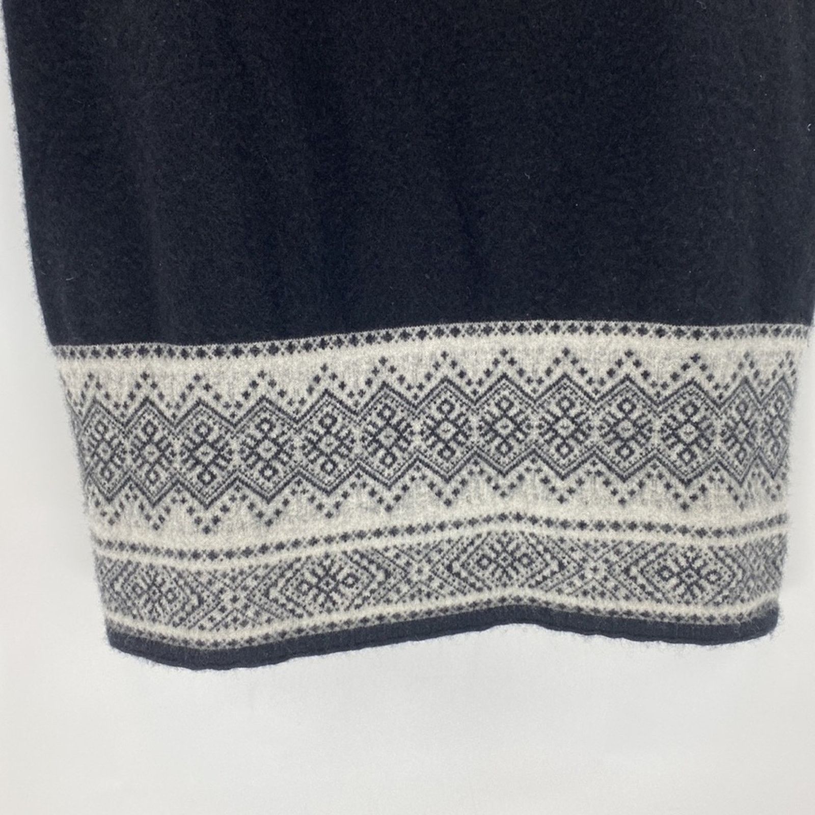 Magaschoni Magaschoni cowl neck fair isle trim cashmere sweater dress S Size S / US 4 / IT 40 - 5 Thumbnail