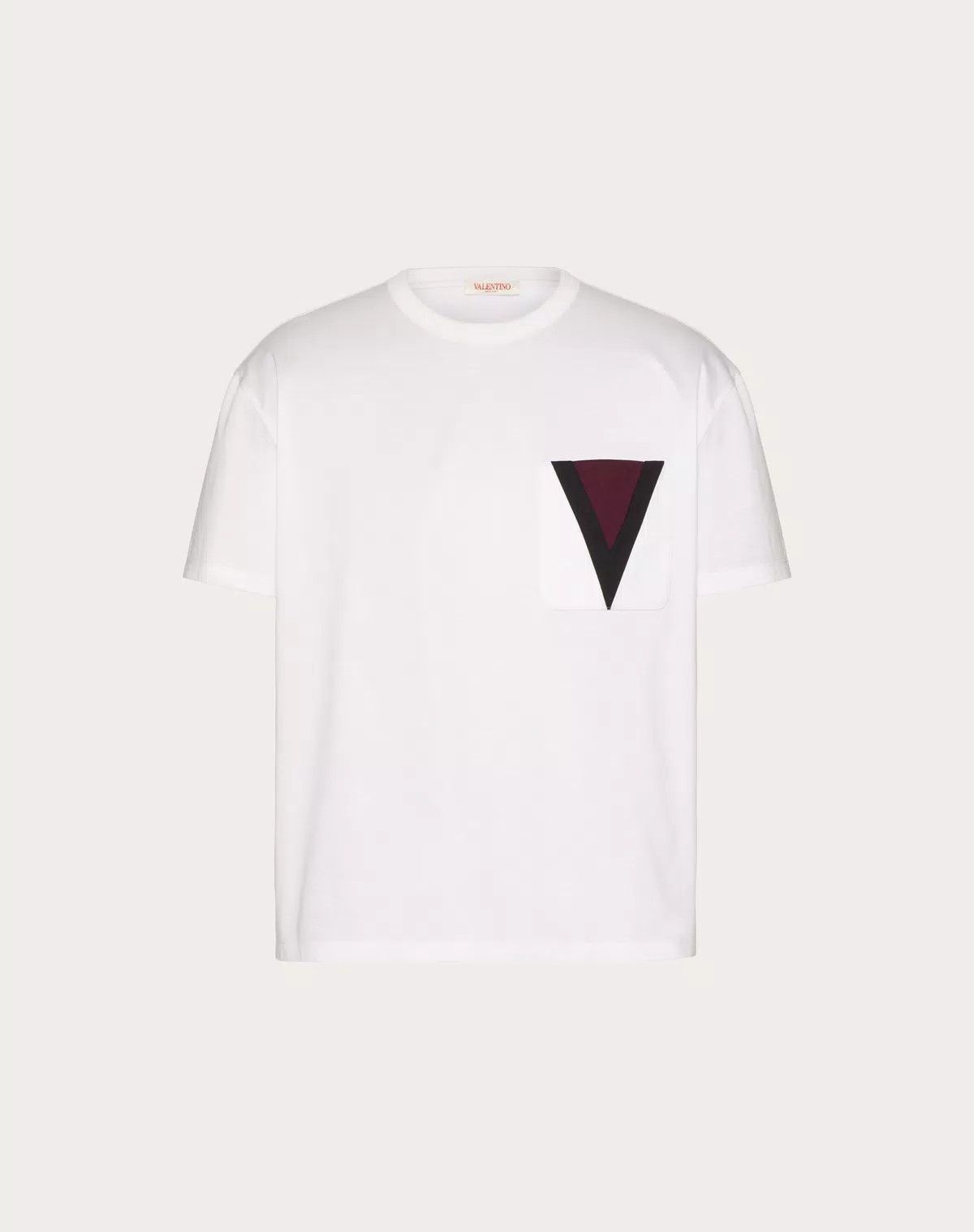 Valentino oc11z0625 Cotton T-Shirt With Inlaid Detail in White Size US S / EU 44-46 / 1 - 1 Thumbnail