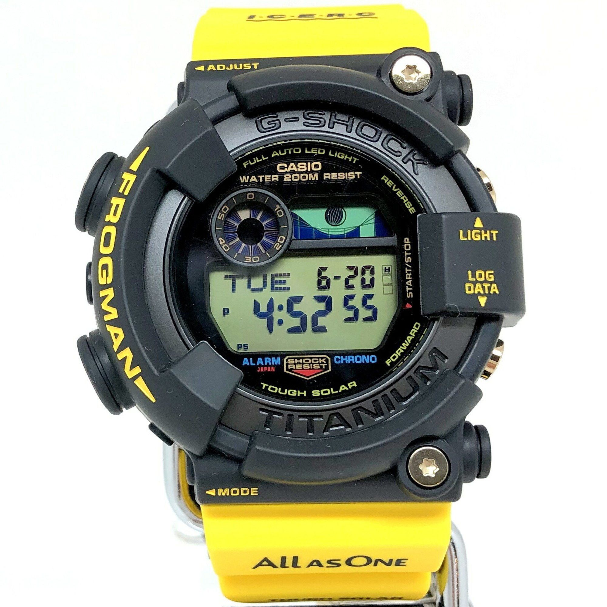 image of Casio G-Shock Watch Gw-8200K-9Jr Frogman 2023 Yellow Black Tough Solar Digital Men's Iten0K714Xl5