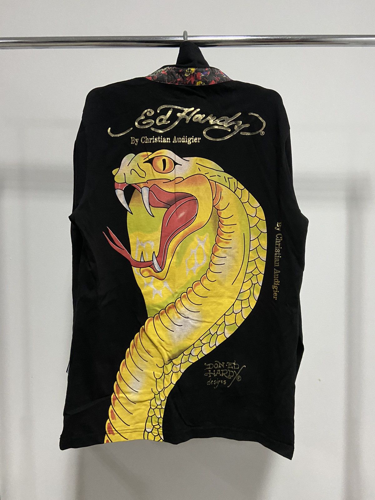 Ed Hardy × Vintage Ed hardy 1/4 longsleeve Vintage big Logo snake cobra tattoo Size US XXL / EU 58 / 5 - 1 Thumbnail