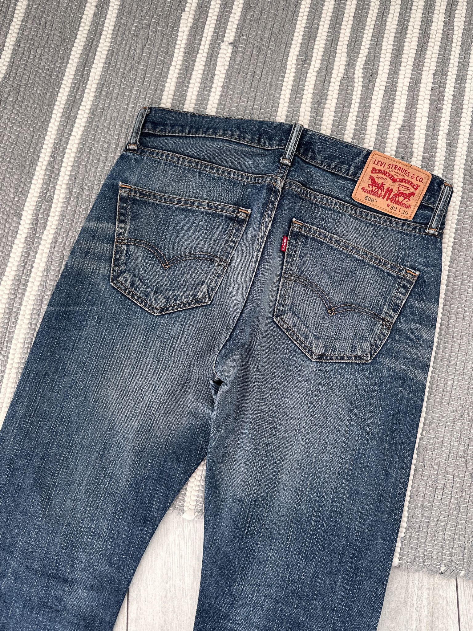 Levi's Vintage Levis 508 Blue Denim Pants Jeans Size US 30 / EU 46 - 4 Thumbnail