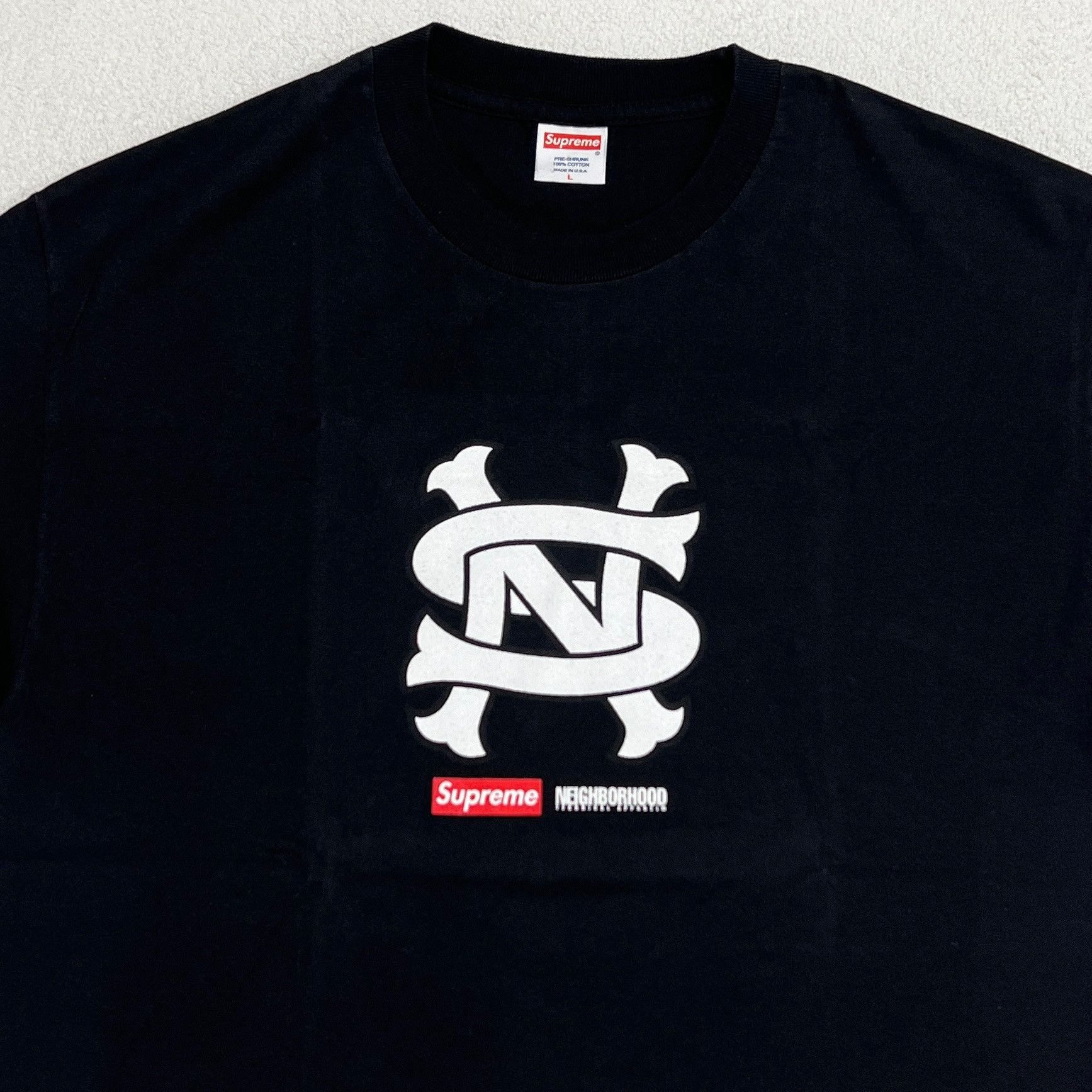 Supreme Supreme AW07 Neighborhood NS Logo Tee Black Size US L / EU 52-54 / 3 - 6 Thumbnail