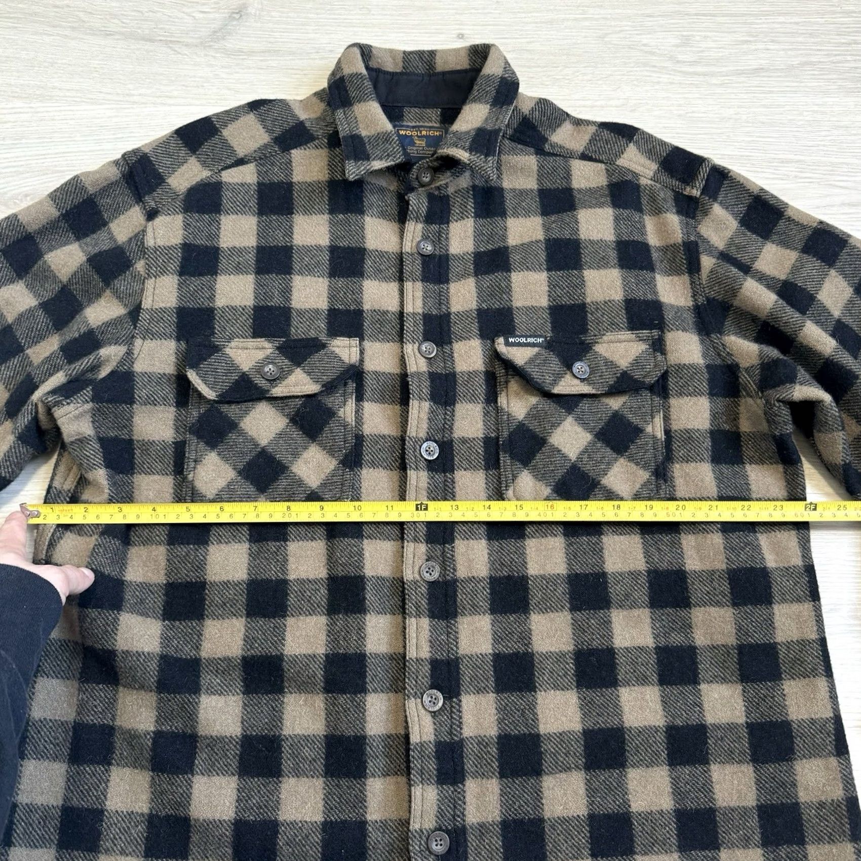 Vintage VINTAGE Woolrich Flannel Shirt Jacket Wool Blend Plaid Button Shacket 80s Sz L Unisex Adults Size US L / EU 52-54 / 3 - 7 Thumbnail