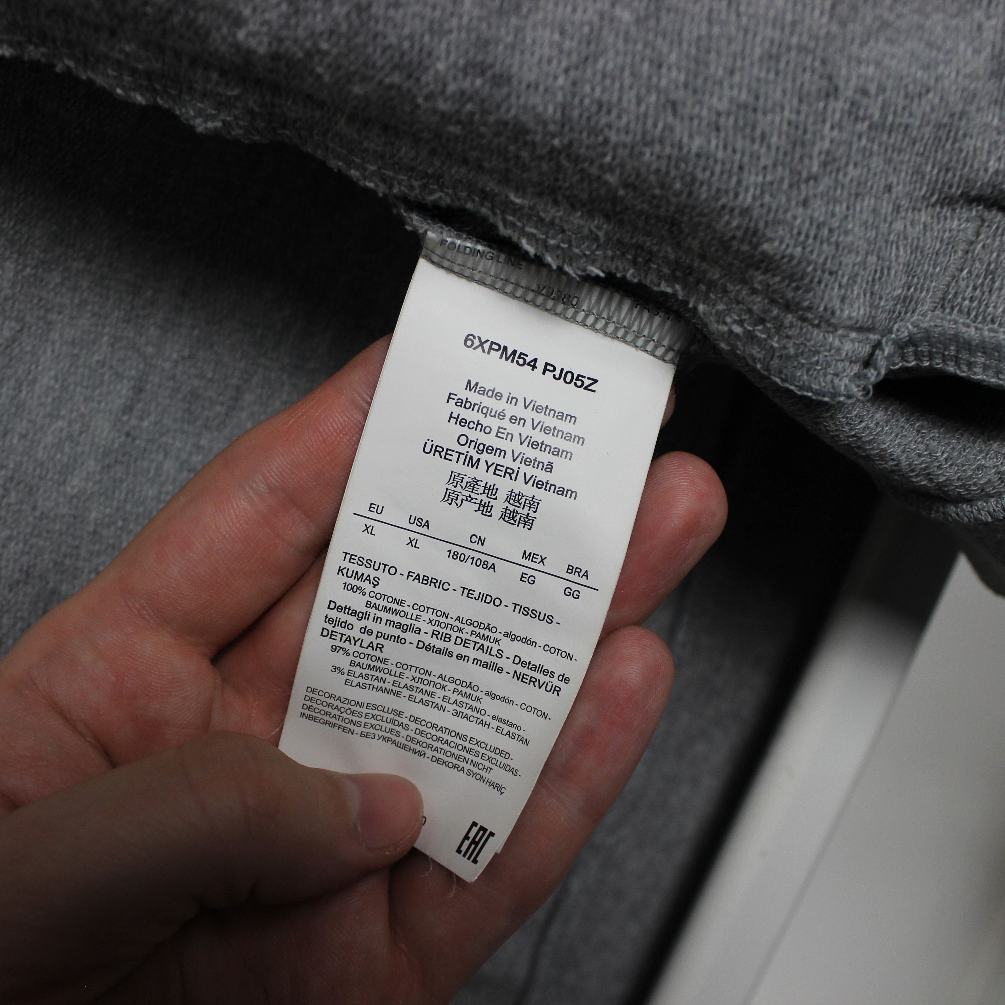 Emporio Armani EA Emporio Armani sweatshirt men zip L XL gray Size US XL / EU 56 / 4 - 5 Thumbnail