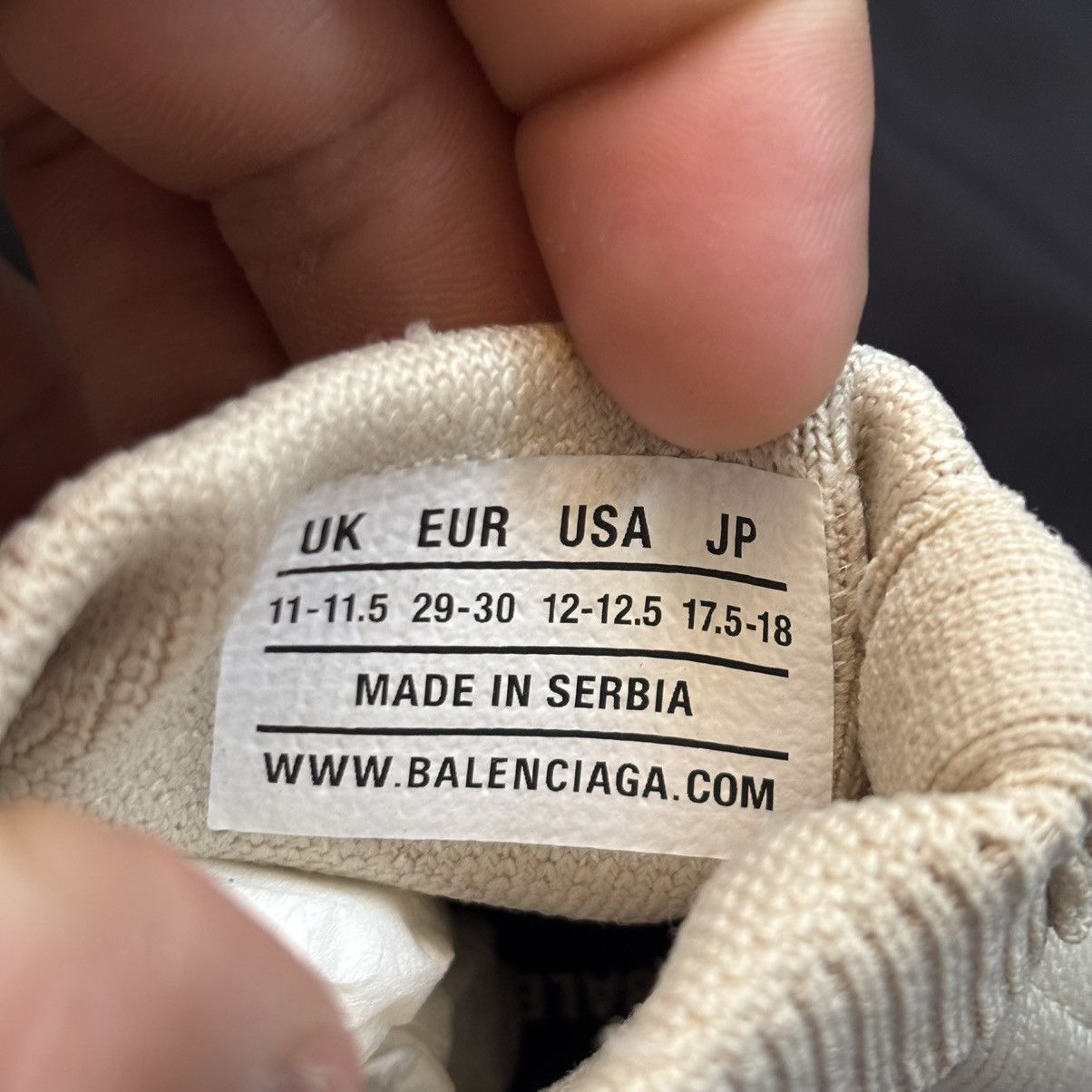Balenciaga Balenciaga Beige Speed Kids Sneakers Size 12-12.5 Brand New Size US 12.5 / EU 45-46 - 7 Thumbnail