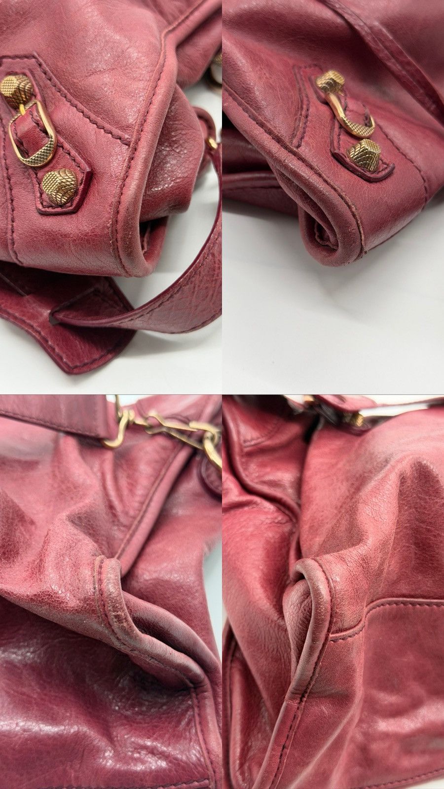 Balenciaga Balenciaga - 2000’s - Motorcycle Classic City Burgundy Wine Size ONE SIZE - 13 Thumbnail