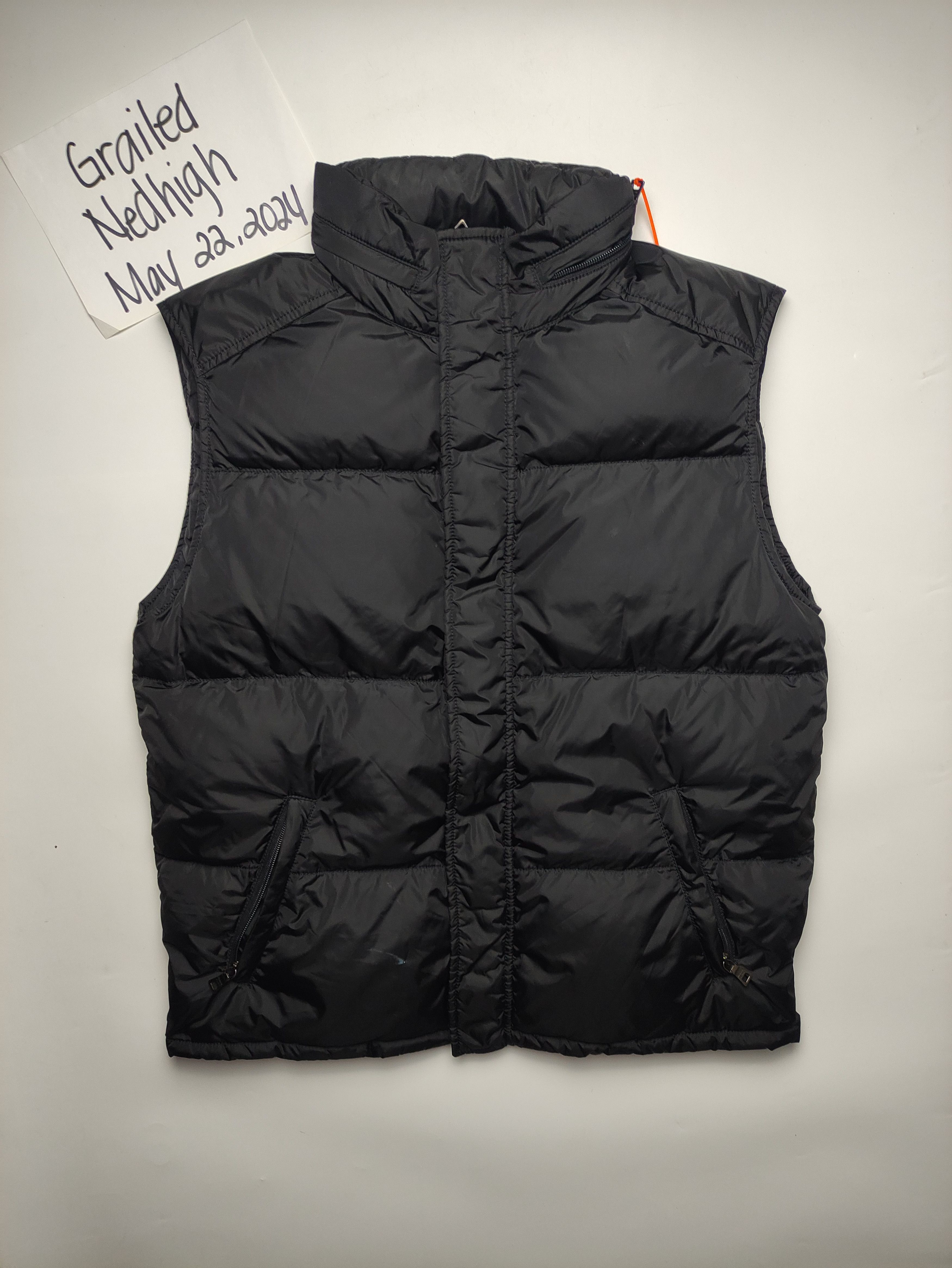 image of Prada Puffer Vest in Black, Men's (Size Medium)