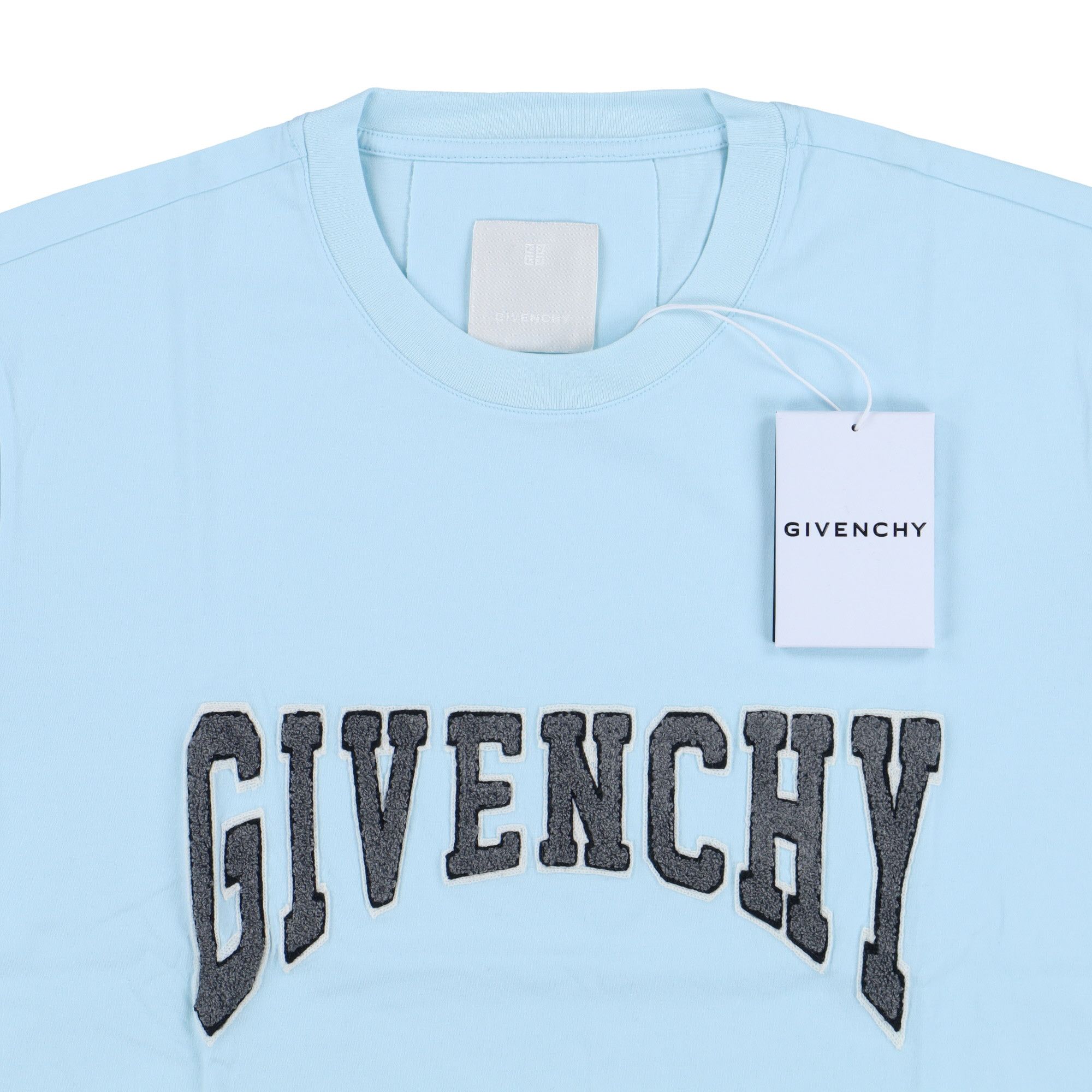 Givenchy Baby Blue Embroidered College Logo T-Shirt Size US M / EU 48-50 / 2 - 5 Thumbnail