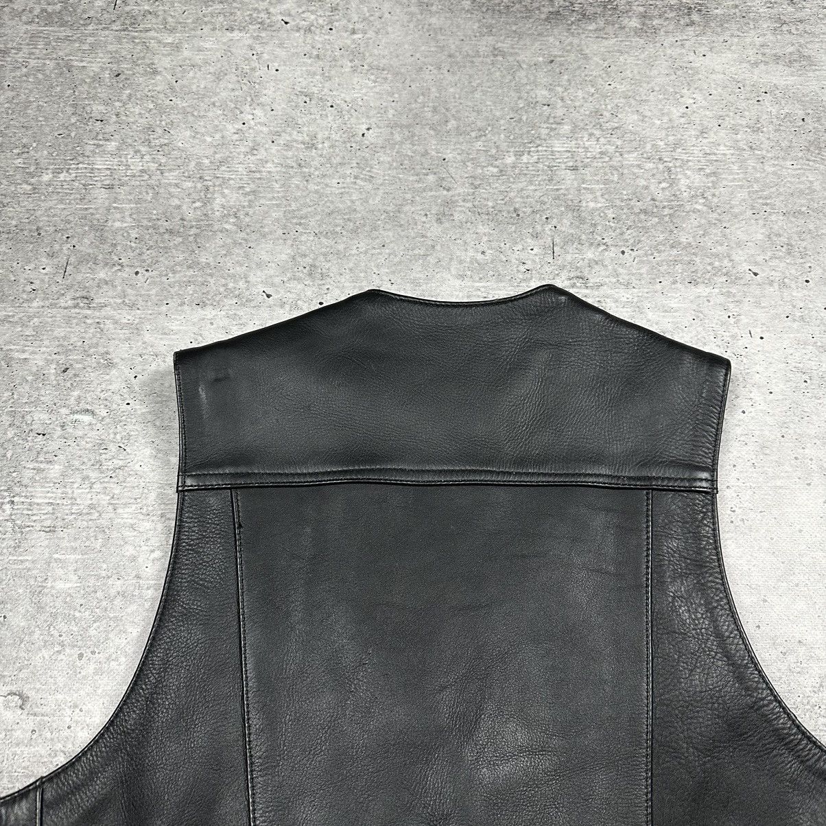 Genuine Leather Vintage Genuine Leather Vest Motorcycle Black Men’s Size 52 Size US L / EU 52-54 / 3 - 13 Thumbnail