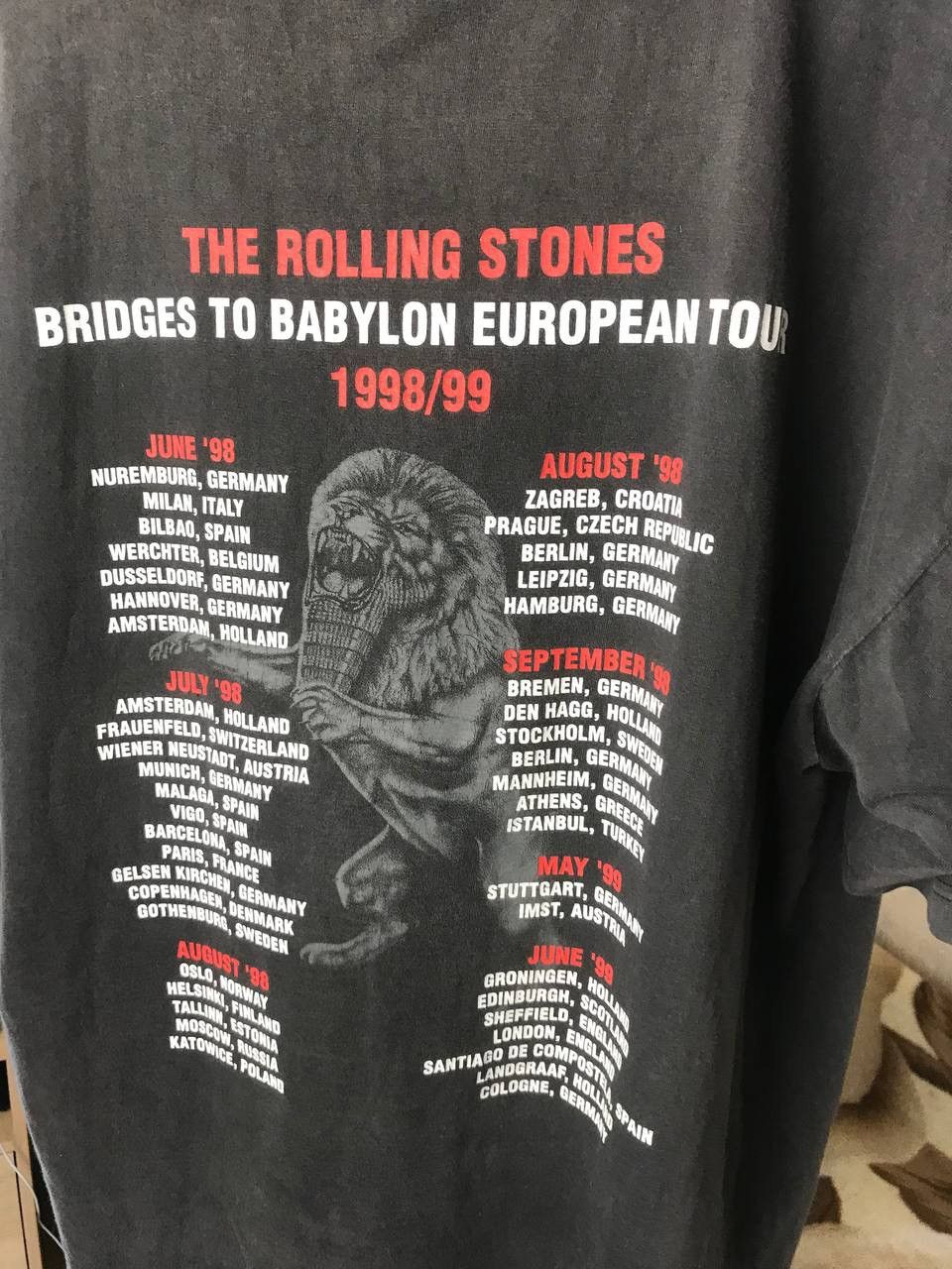 Band Tees 🔥 1998/99 Bridges To Babylon The Rolling Stones Tour T Shirt Size US L / EU 52-54 / 3 - 12 Thumbnail
