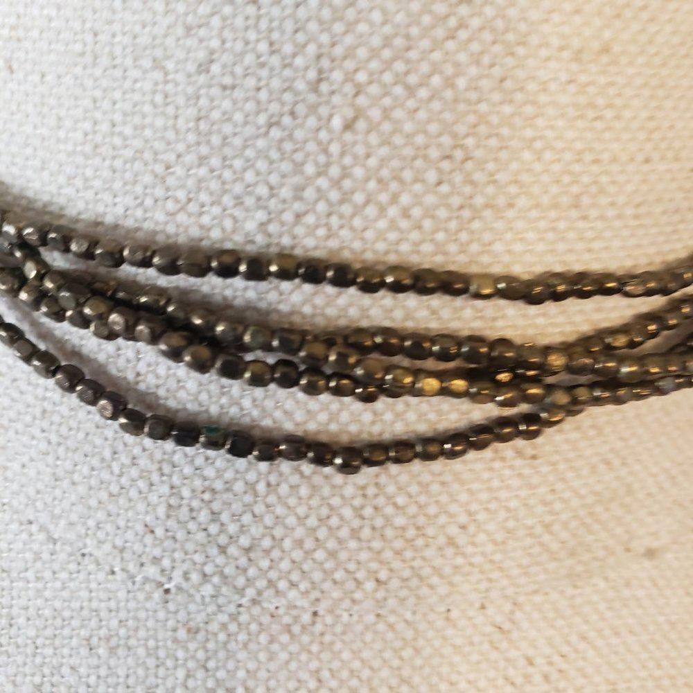 Designer Brass Beaded Multi-Strand Choker with extender Size ONE SIZE - 2 Thumbnail