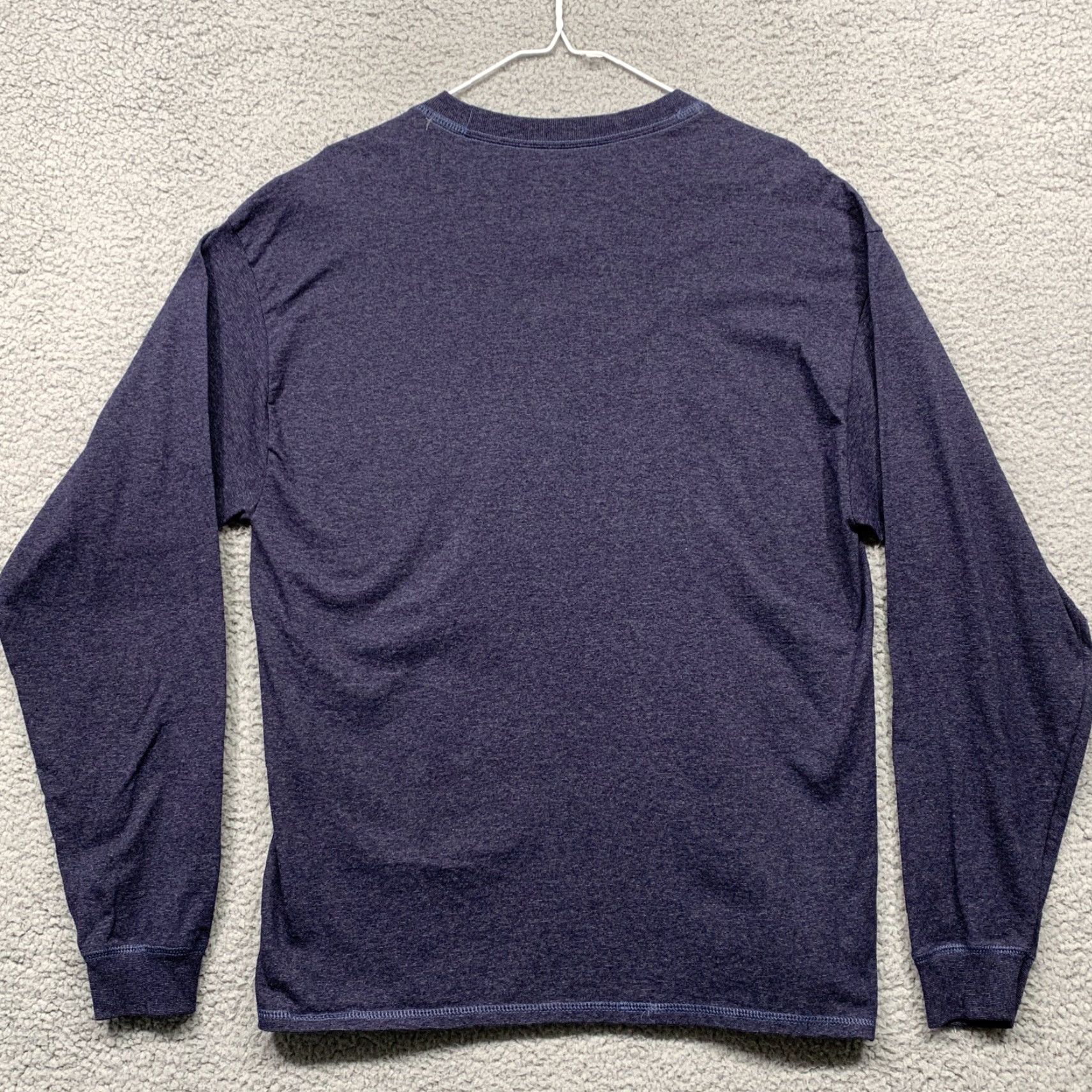 Hanes Hanes Beefy Long Sleeve Pullover Tee Men's L Heather Blue 3 Button Closure Dr… Durable Soft Size US L / EU 52-54 / 3 - 4 Thumbnail
