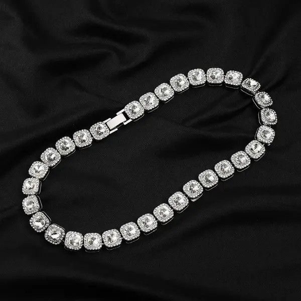 Jewelry Minako x Miwa Silver Color Rhinestone Chain Necklace Size ONE SIZE - 7 Thumbnail