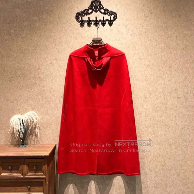 Valentino Valentino Red wool cape coat Size S / US 4 / IT 40 - 1 Thumbnail