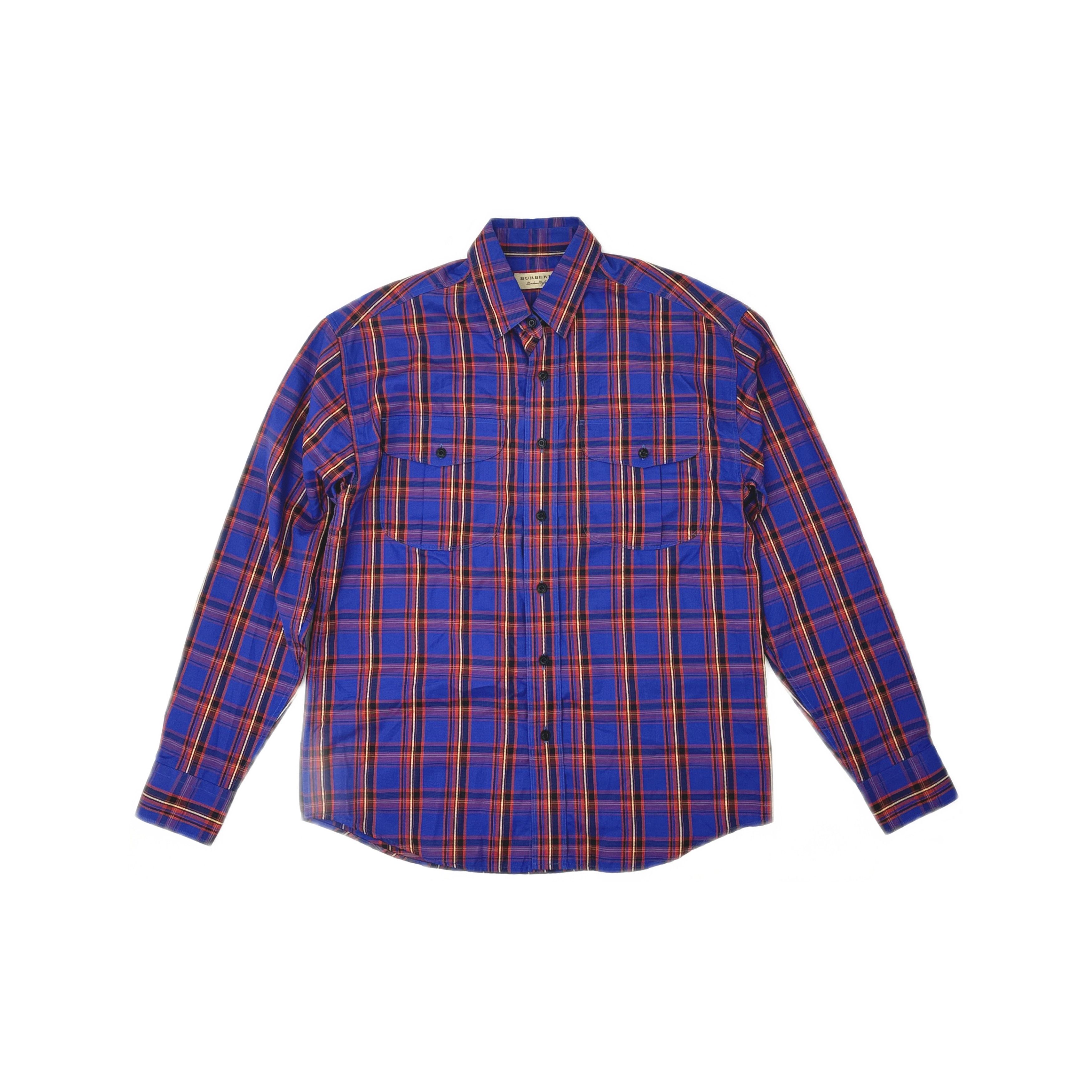 Burberry Burberry Blue Plaid Button Up Shirt Size S Size US S / EU 44-46 / 1 - 1 Thumbnail