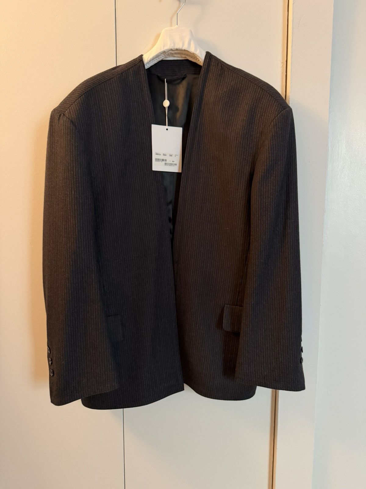 Hed Mayner Rare Hed Mayner collarless blazer oversized new Size 40R - 7 Thumbnail