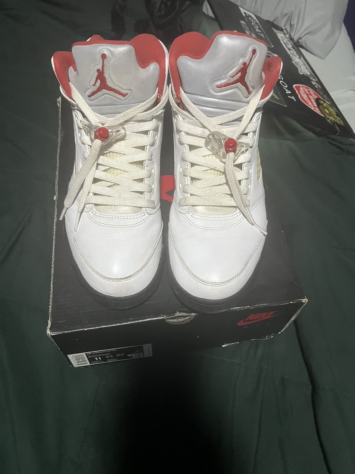 Jordan Brand Jordan 5 Retro Fire Red Size US 11 / EU 44 - 4 Thumbnail