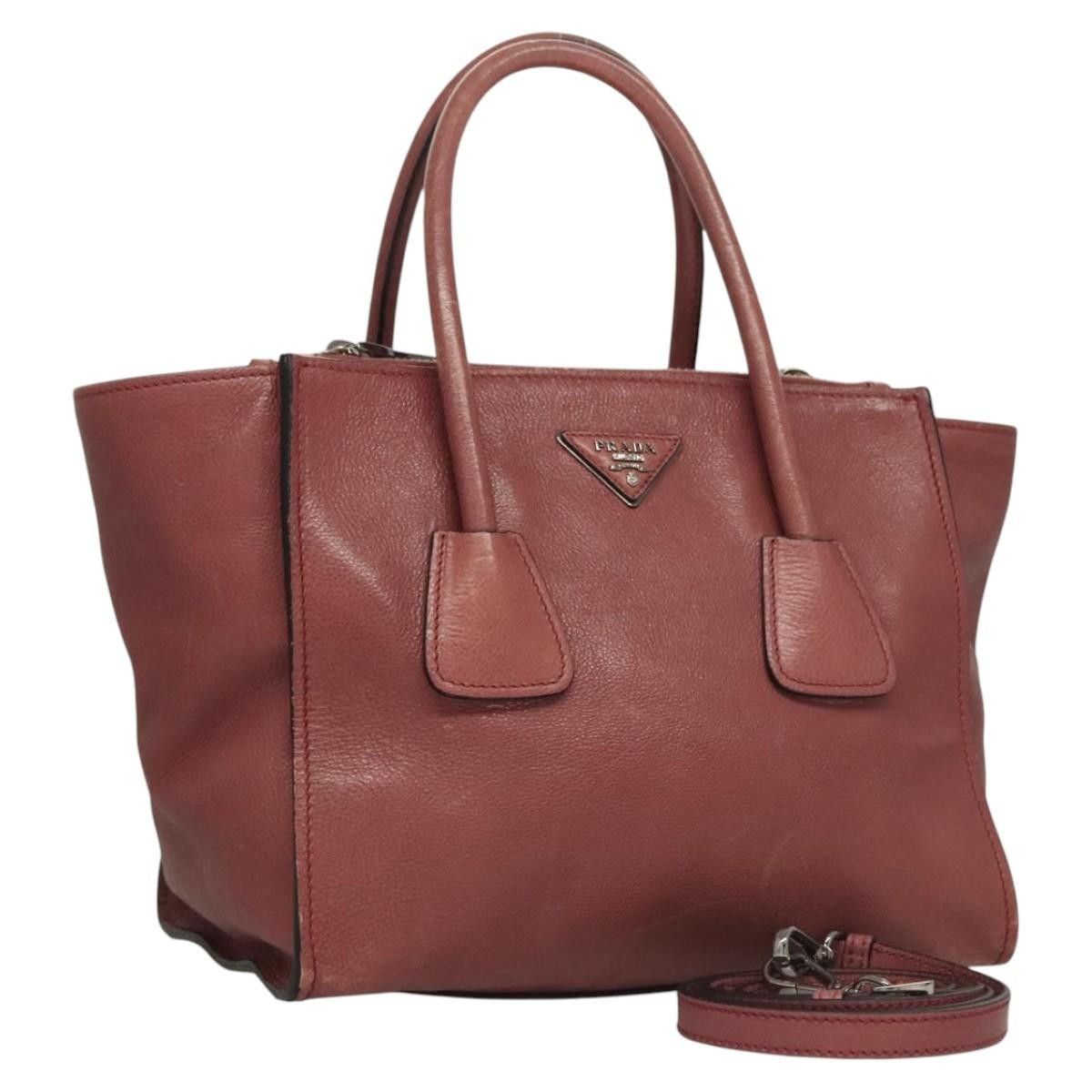 Prada Prada Twin Pocket Convertible Tote Cervo Leather Size ONE SIZE - 1 Thumbnail