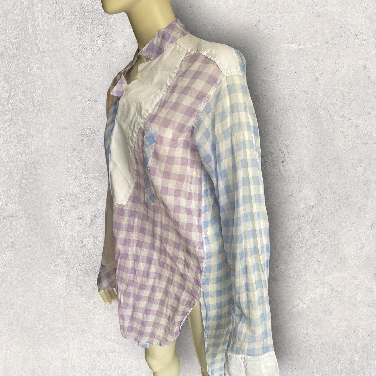 Loewe Loewe patchwork gingham button-down dress shirt Size S / US 4 / IT 40 - 5 Thumbnail