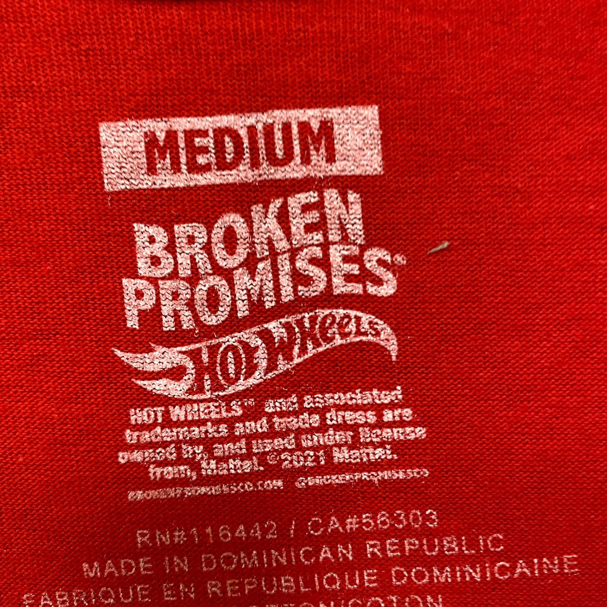Broken Promises Co. Hot wheels broken promises red Tshirt size medium Size US M / EU 48-50 / 2 - 4 Thumbnail