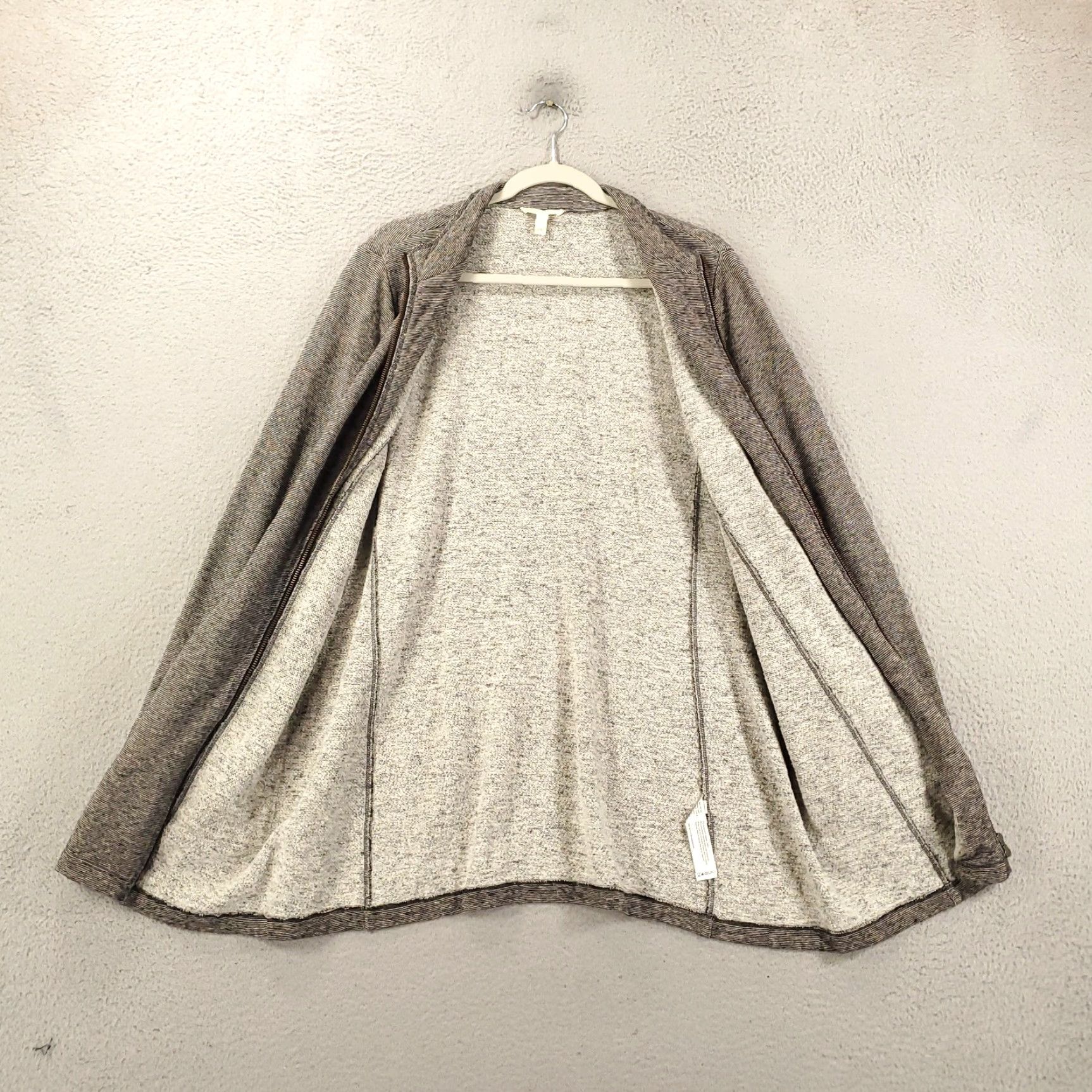 Eileen Fisher Eileen Fisher Jacket Women Large Gray Full Zip Pockets Long Hemp Cotton Cardigan Size L / US 10 / IT 46 - 3 Thumbnail