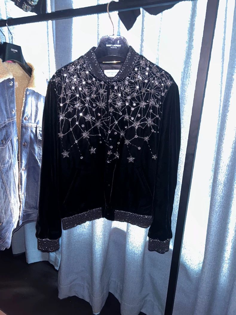 Yves Saint Laurent saint Laurent19 FW Gypsophila Rhinestone Jacket 2503-Nextar Size S / US 4 / IT 40 - 2 Thumbnail